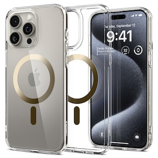 Foto 1 | Funda Spigen Ultra Hybrid Magfit Para Iphone 15 Pro Gold - Venta Internacional.