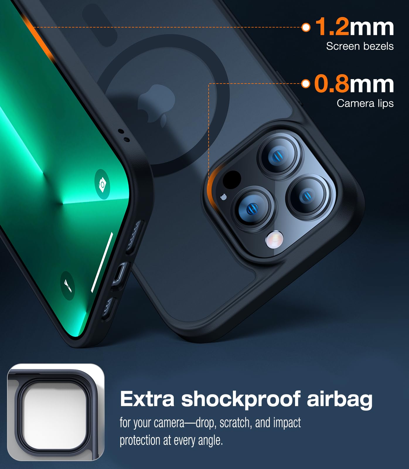 Foto 6 pulgar | Funda De Teléfono Torras A Prueba De Golpes Para Iphone 15 Pro Max Frosted Black - Venta Internacional.
