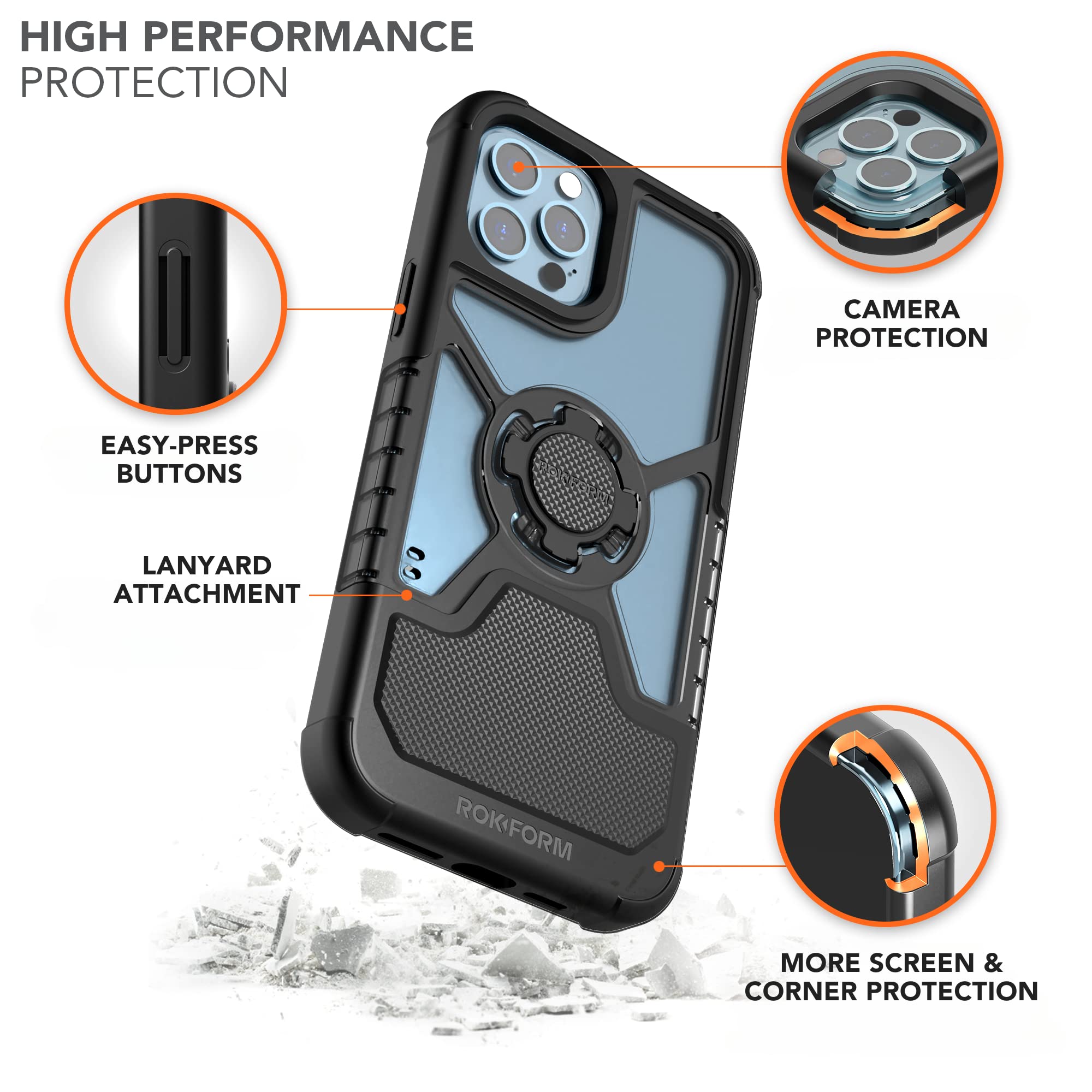 Foto 5 pulgar | Funda Protectora Rokform Para Iphone 12 Pro Max Magnética Transparente - Venta Internacional.