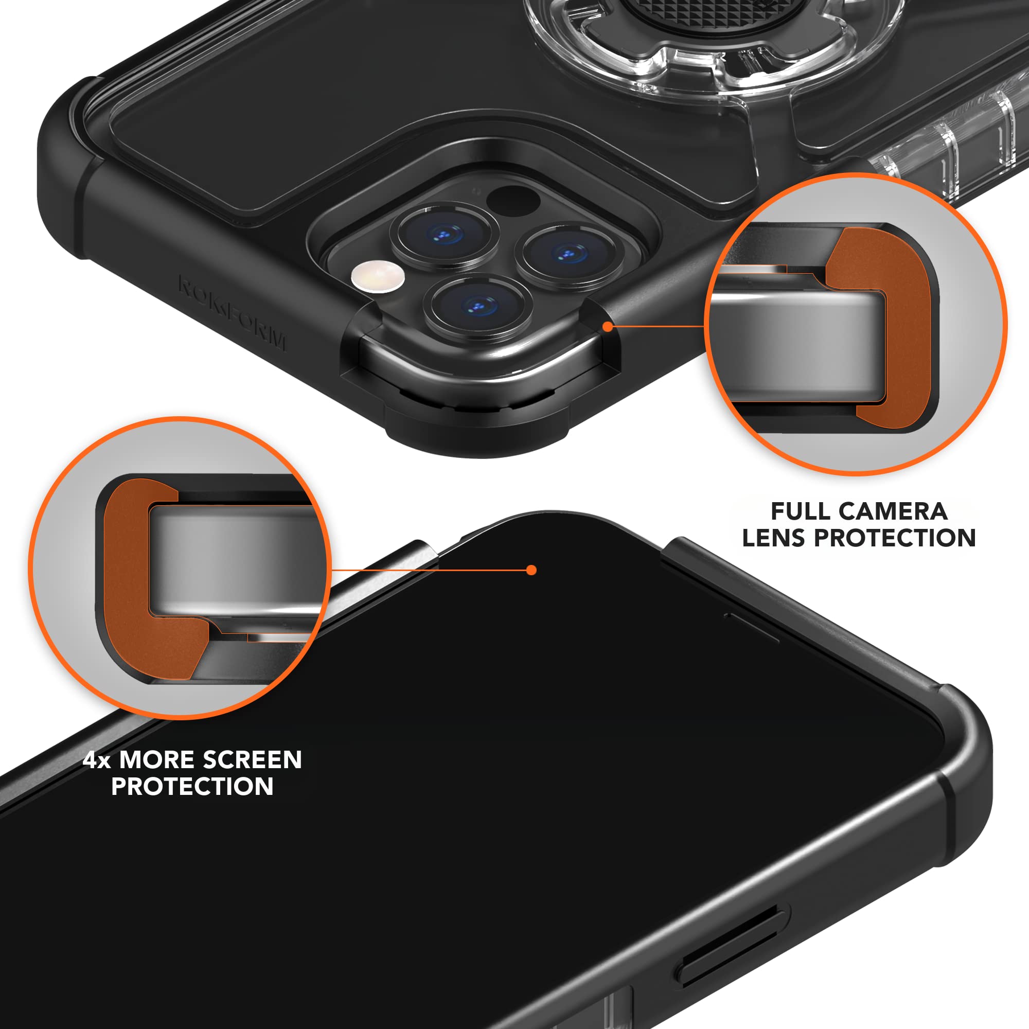 Foto 6 pulgar | Funda Protectora Rokform Para Iphone 12 Pro Max Magnética Transparente - Venta Internacional.
