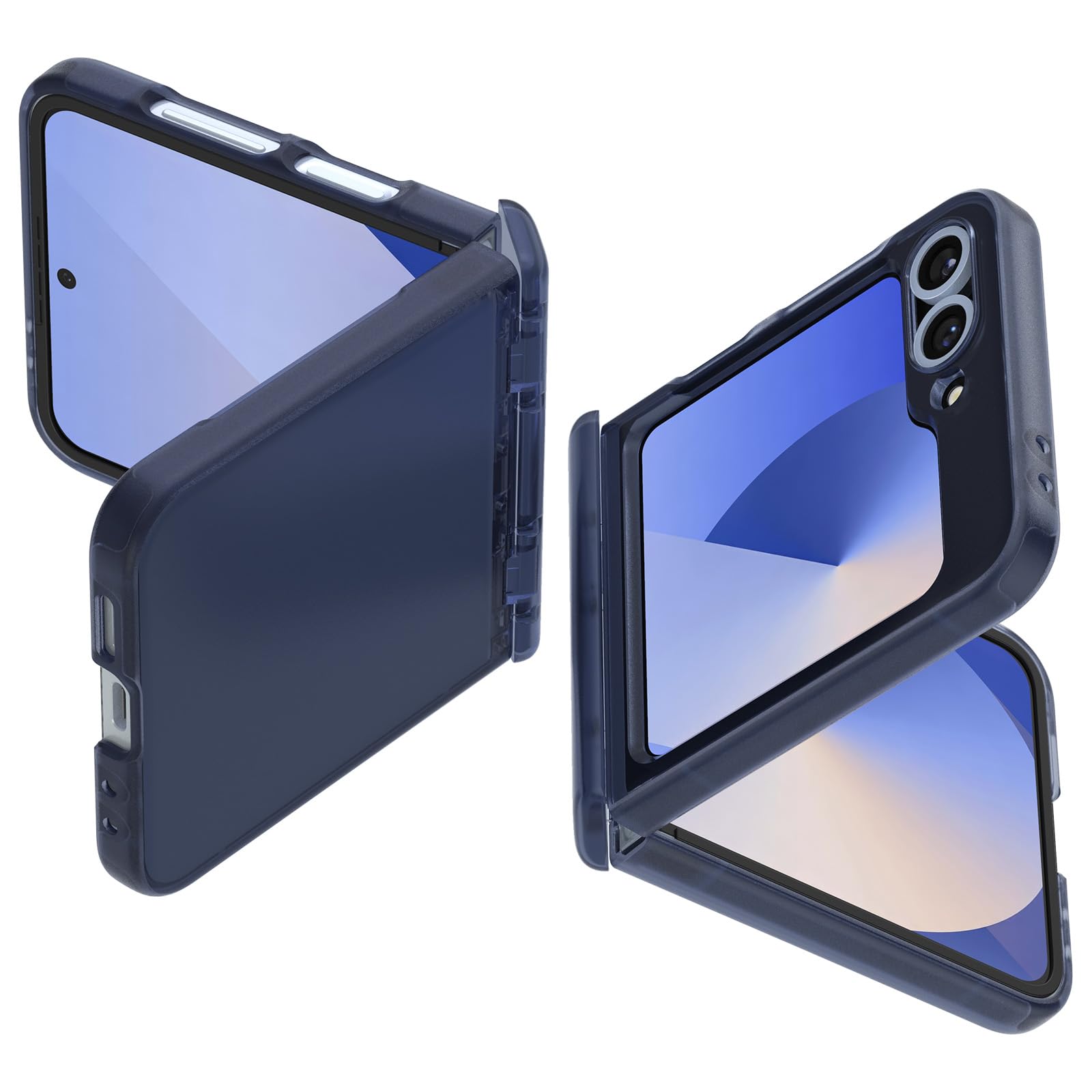 Funda Spigen Ultra Hybrid Pro Para Galaxy Z Flip 6, Color Azul Marino - Venta Internacional.