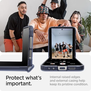 Foto 4 | Funda Spigen Ultra Hybrid Pro Para Galaxy Z Flip 6, Color Azul Marino - Venta Internacional.