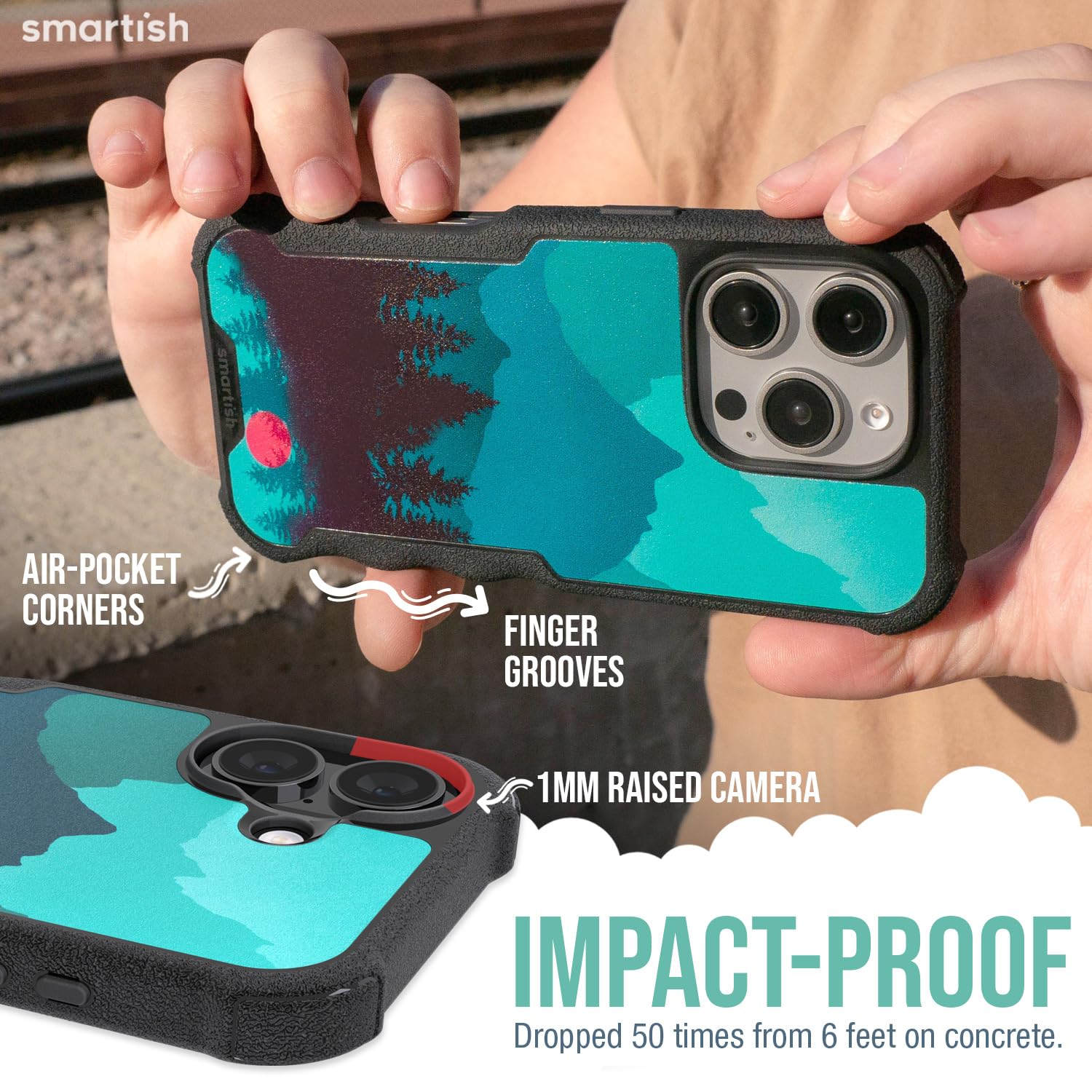 Foto 4 | Funda Magnética Protectora Smartish Gripzilla Para Iphone 16 - Venta Internacional.