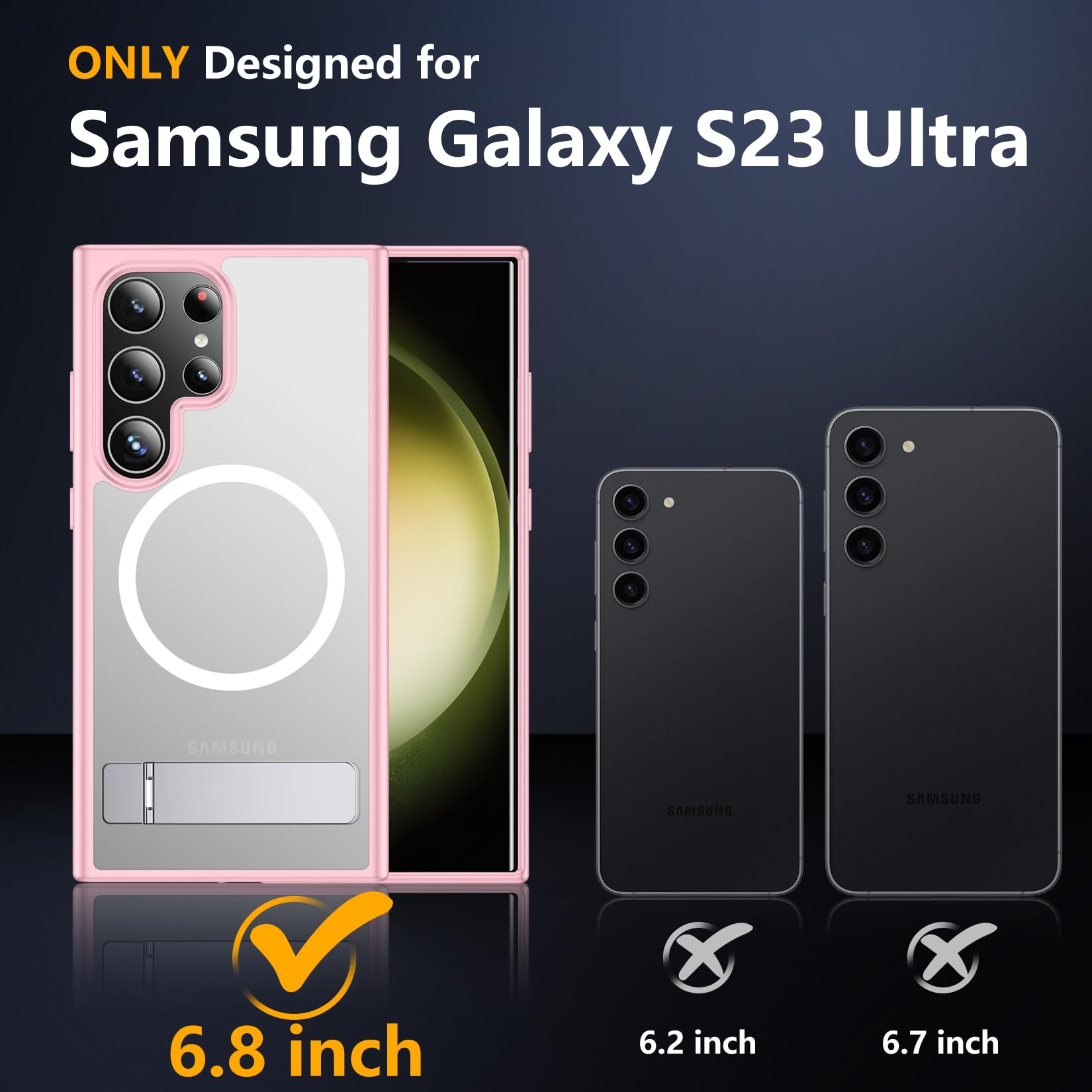 Foto 3 pulgar | Funda Magnética Spidercase Con Soporte Para Samsung Galaxy S23 Ultra - Venta Internacional.