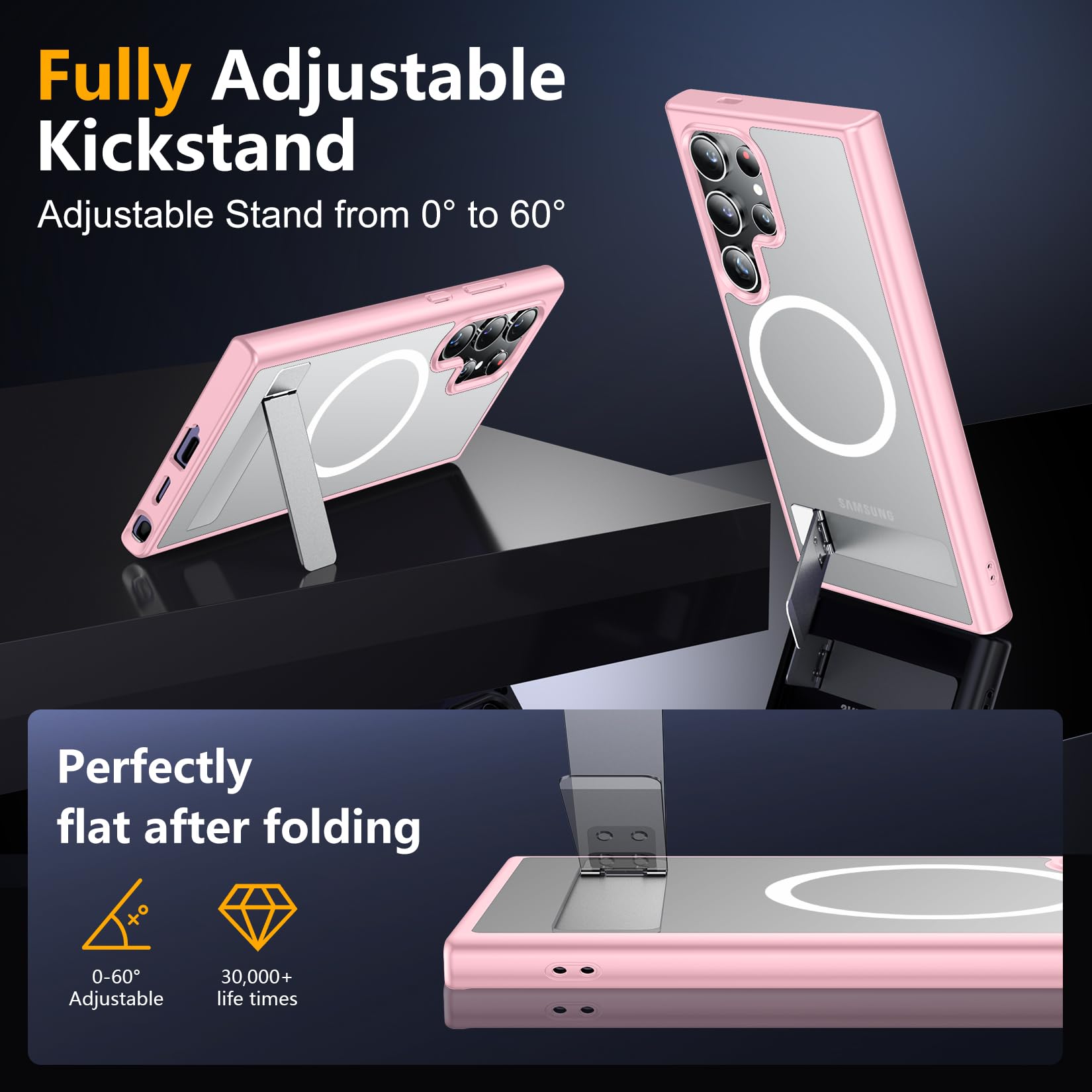 Foto 5 pulgar | Funda Magnética Spidercase Con Soporte Para Samsung Galaxy S23 Ultra - Venta Internacional.