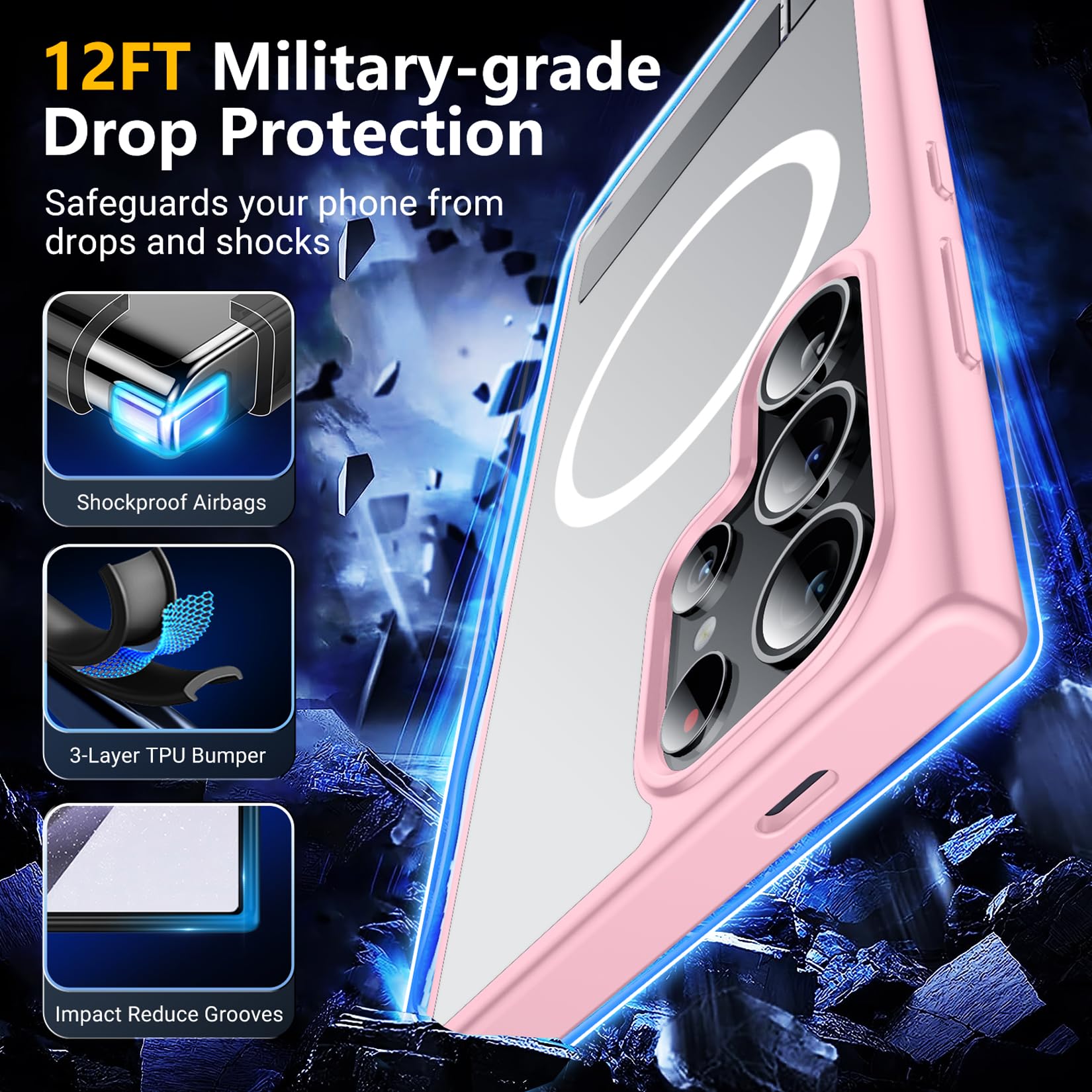 Foto 6 pulgar | Funda Magnética Spidercase Con Soporte Para Samsung Galaxy S23 Ultra - Venta Internacional.