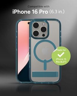 Foto 2 | Funda Zagg Santa Cruz Snap Con Soporte Para Iphone 16 Pro, Color Azul - Venta Internacional.