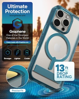 Foto 4 | Funda Zagg Santa Cruz Snap Con Soporte Para Iphone 16 Pro, Color Azul - Venta Internacional.