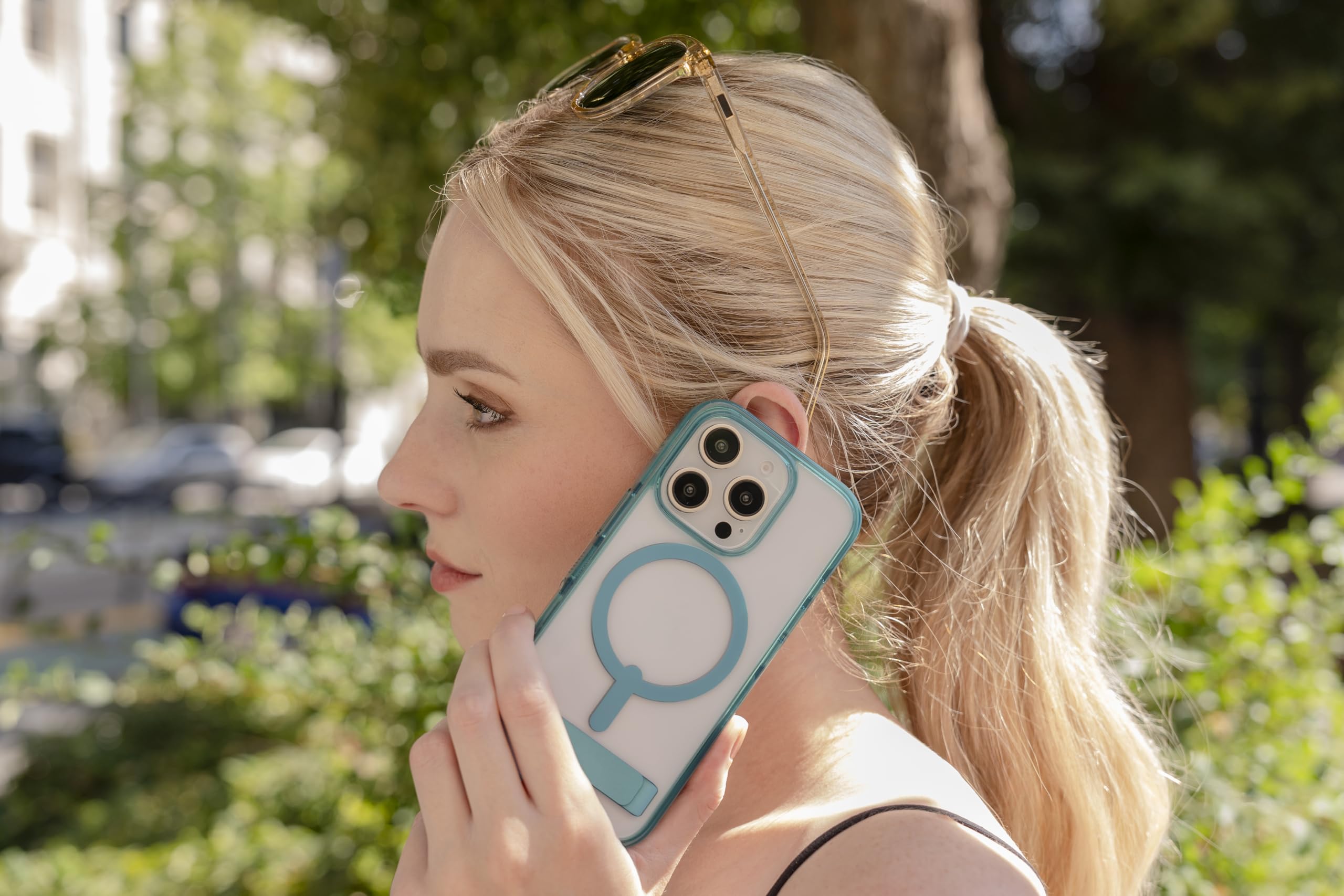 Foto 6 | Funda Zagg Santa Cruz Snap Con Soporte Para Iphone 16 Pro, Color Azul - Venta Internacional.