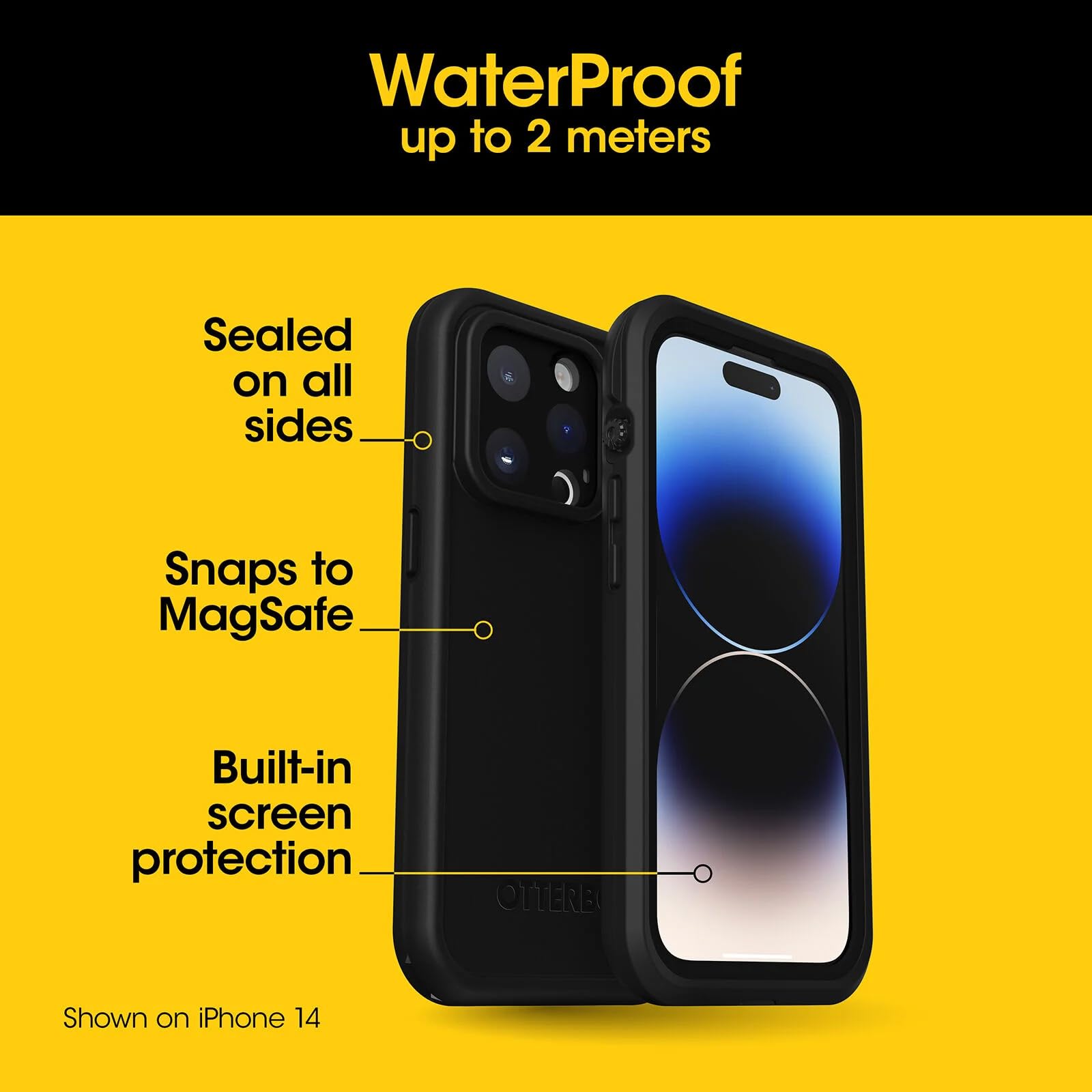 Foto 4 pulgar | Funda Impermeable Otterbox Fre Series Para Iphone 15 Con Magsafe - Venta Internacional.