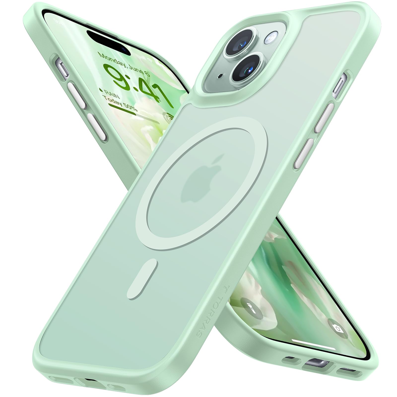 Funda Magnética Torras Para Iphone 14/15, Color Verde - Venta Internacional.