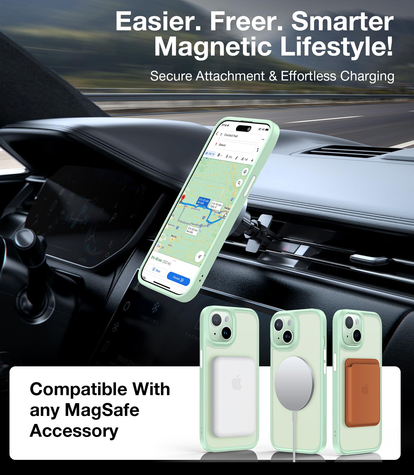 Foto 4 pulgar | Funda Magnética Torras Para Iphone 14/15, Color Verde - Venta Internacional.