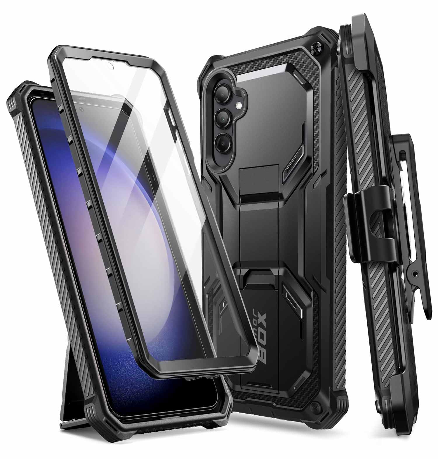 Funda I-blason Armorbox Para Samsung Galaxy S23 Fe, Color Negro - Venta Internacional.