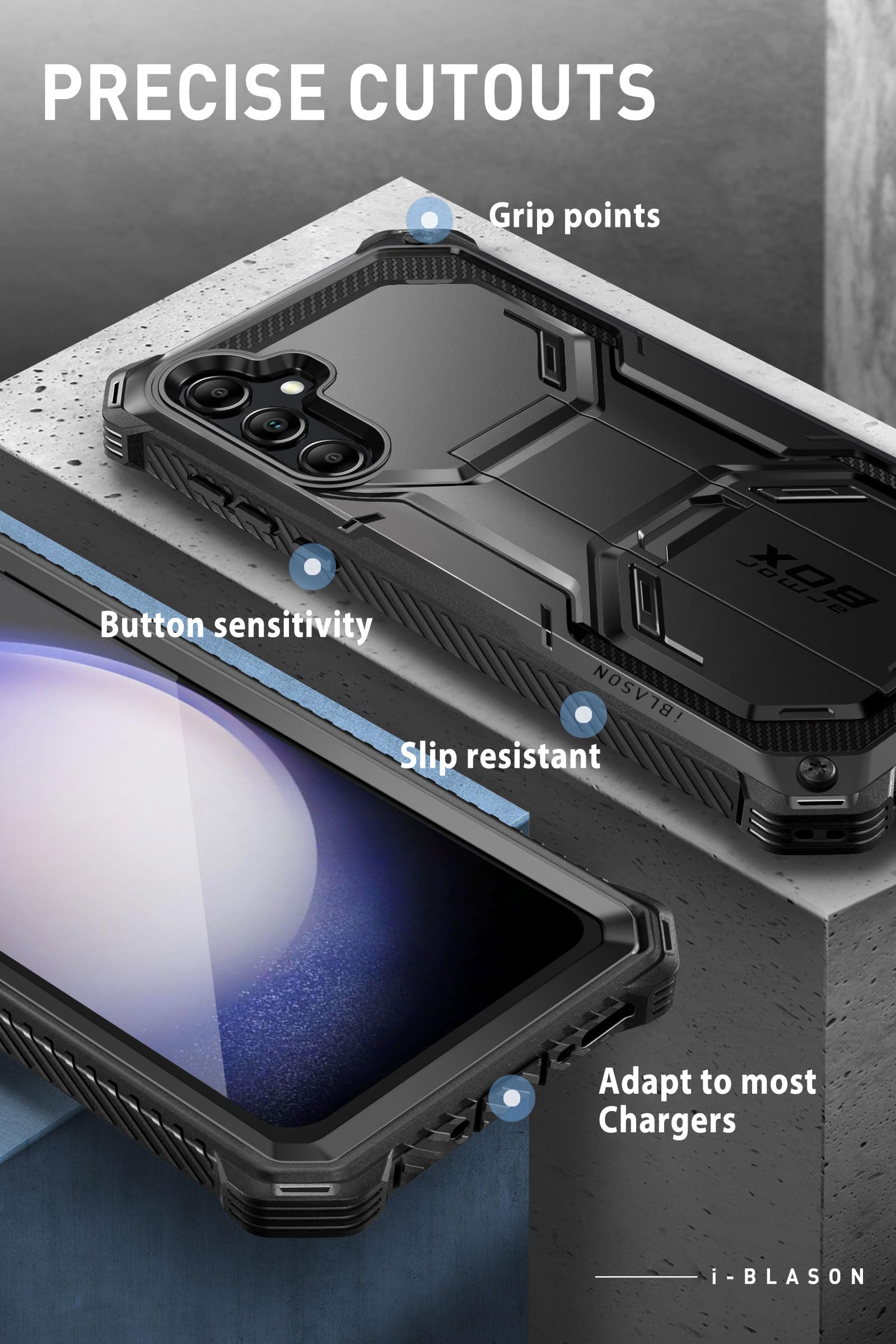 Foto 5 pulgar | Funda I-blason Armorbox Para Samsung Galaxy S23 Fe, Color Negro - Venta Internacional.