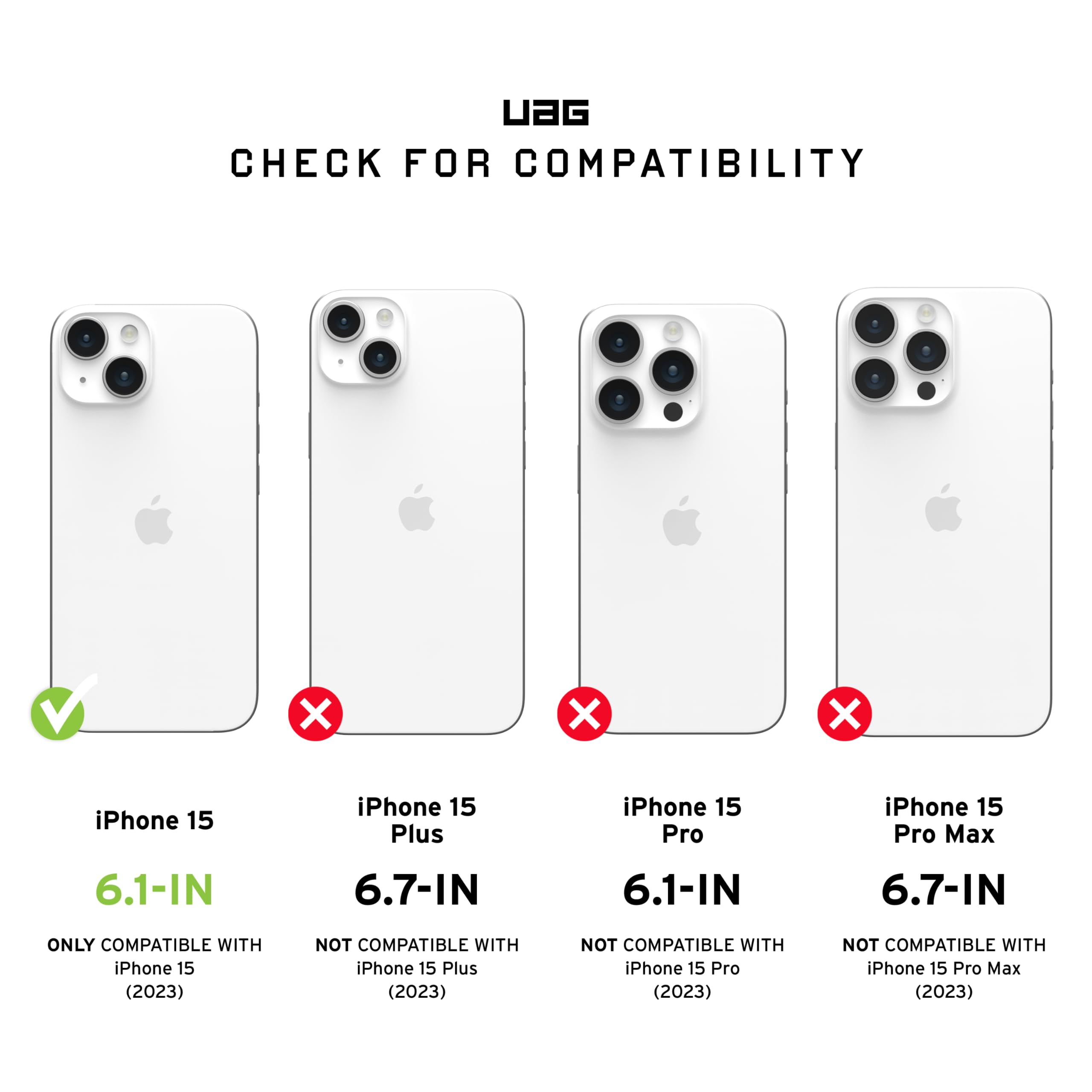 Foto 3 pulgar | Funda Urban Armor Gear Uag Compatible Con Iphone 15 6.1 - Venta Internacional.