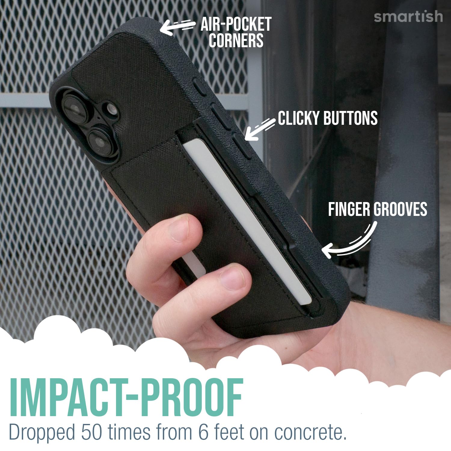 Foto 3 pulgar | Funda Tipo Cartera Smartish  Wallet Slayer Vol. 2 Para Iphone 16 - Venta Internacional.