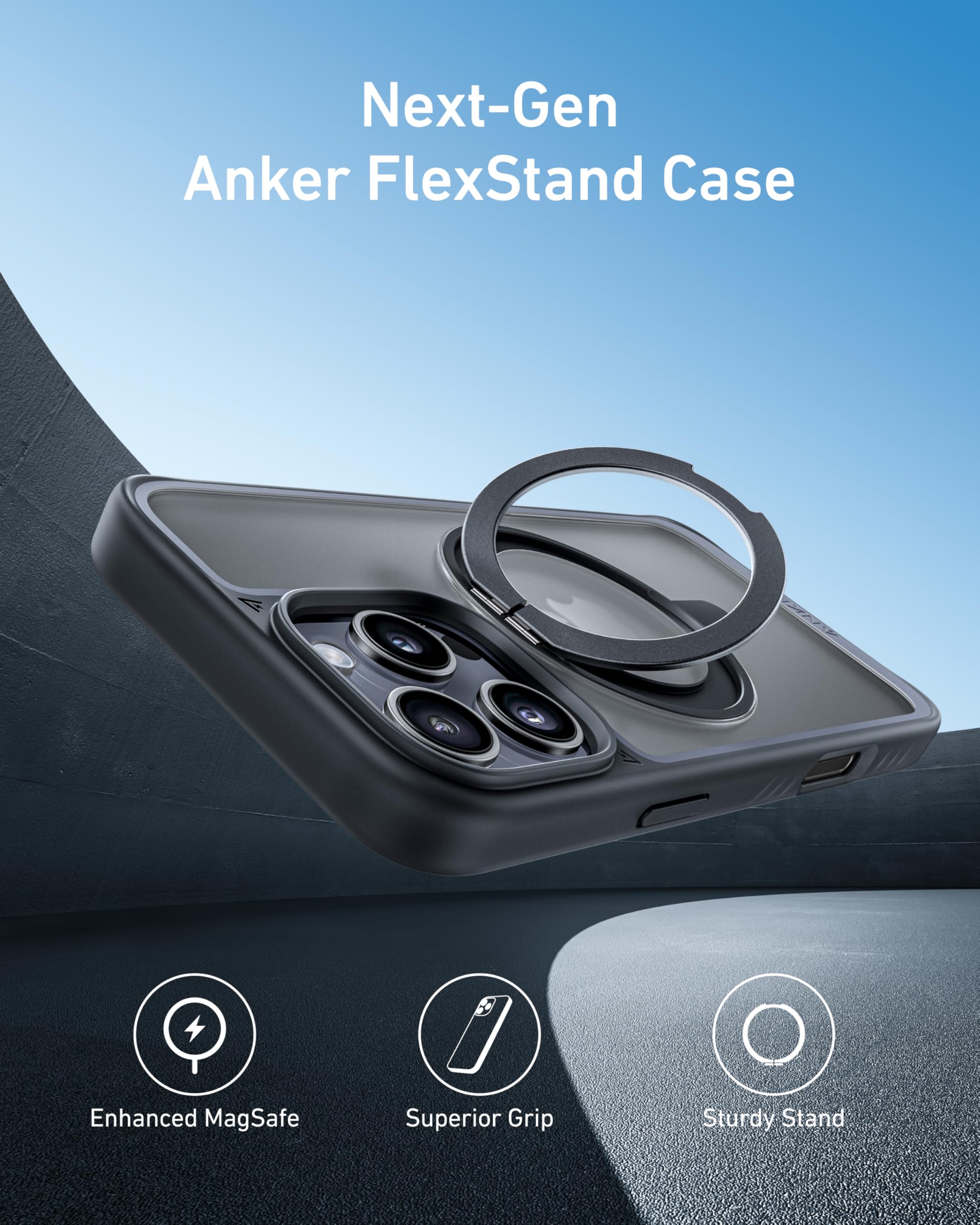 Foto 3 pulgar | Funda Para Teléfono Anker Ultra Magnetic Con Soporte Anular De 360° Para Iphone 16 - Venta Internacional.