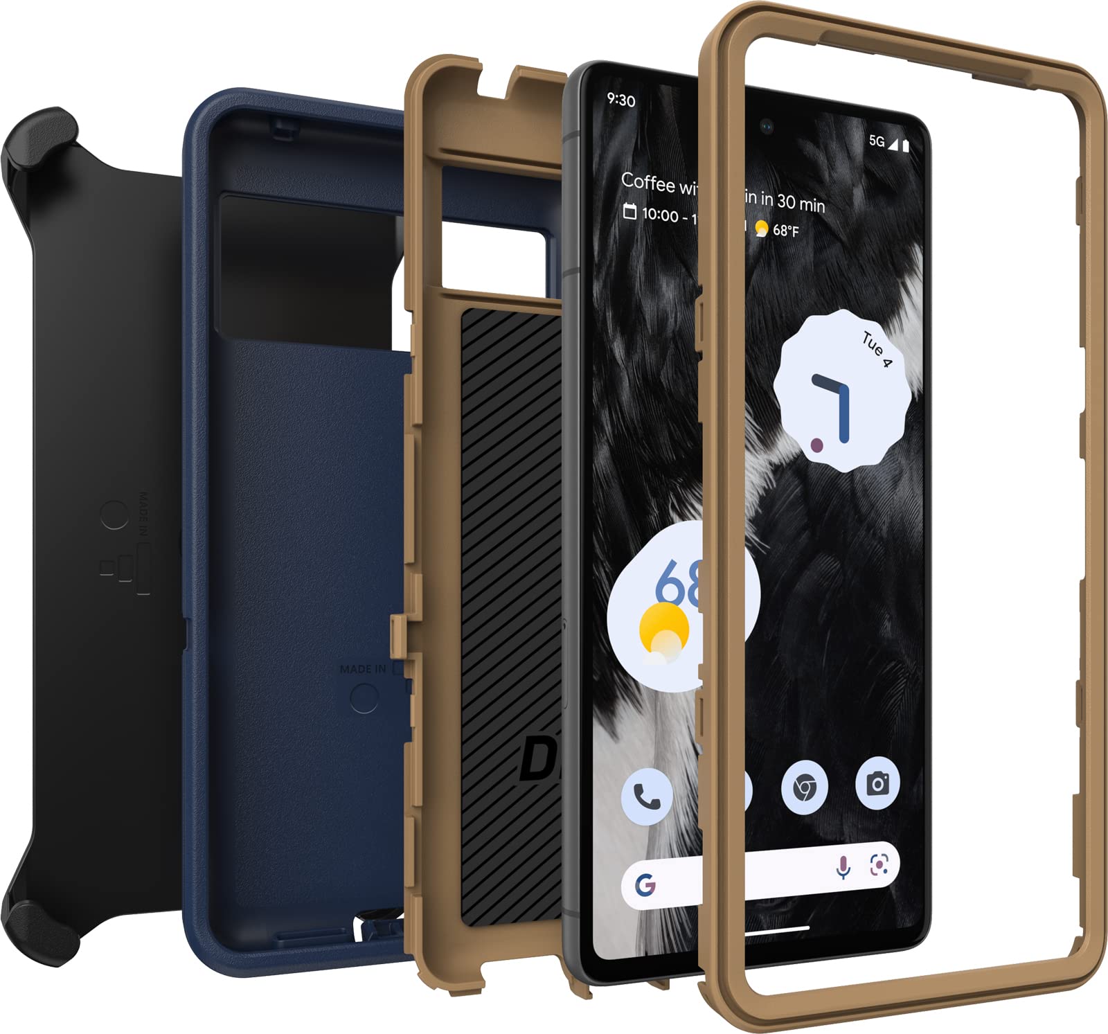 Foto 5 pulgar | Funda Otterbox Google Pixel 7 Defender Series, Gamuza Azul - Venta Internacional.