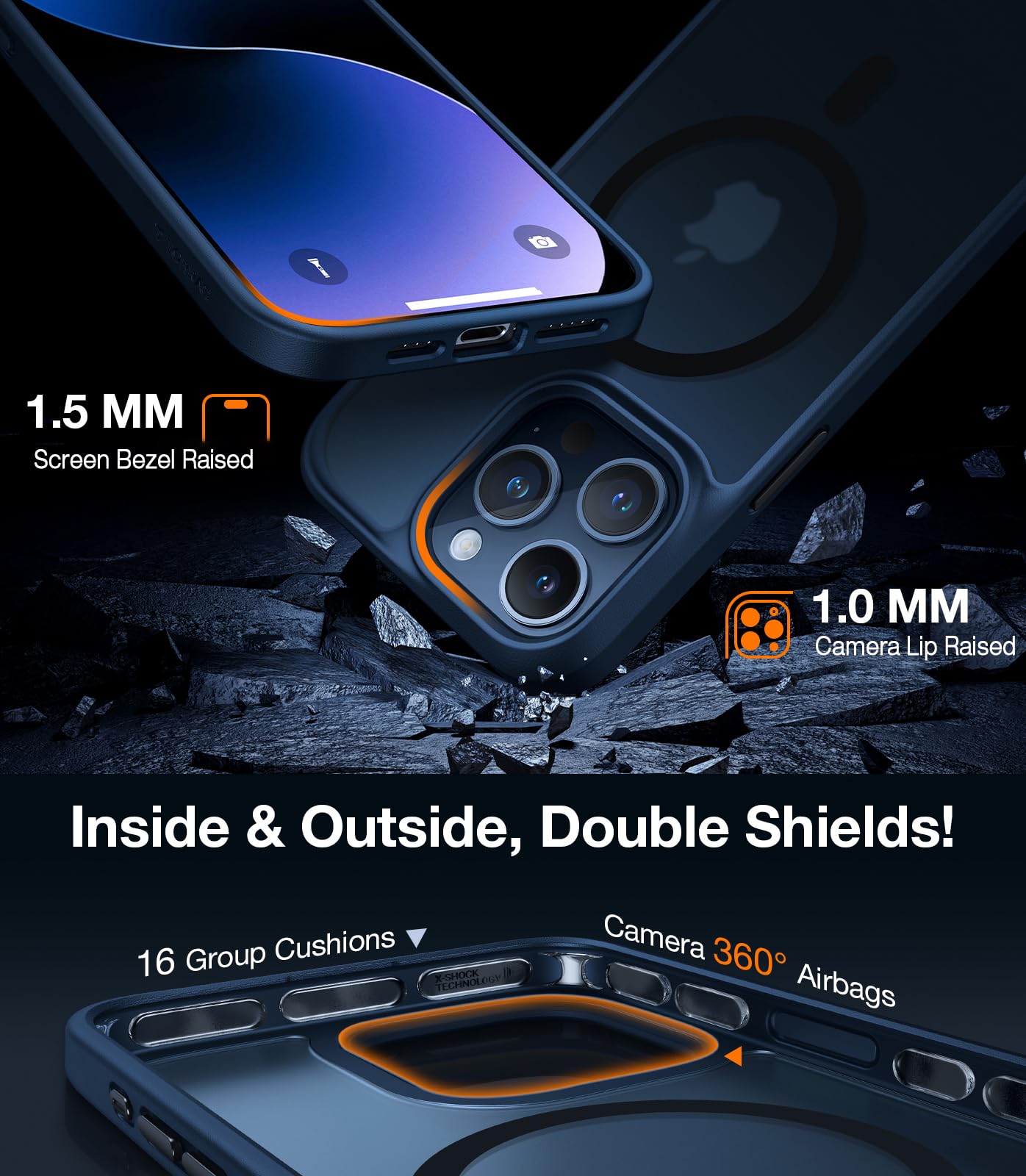 Foto 6 pulgar | Funda De Teléfono Torras Magnética A Prueba De Golpes Para Iphone 15 Pro Max - Venta Internacional.