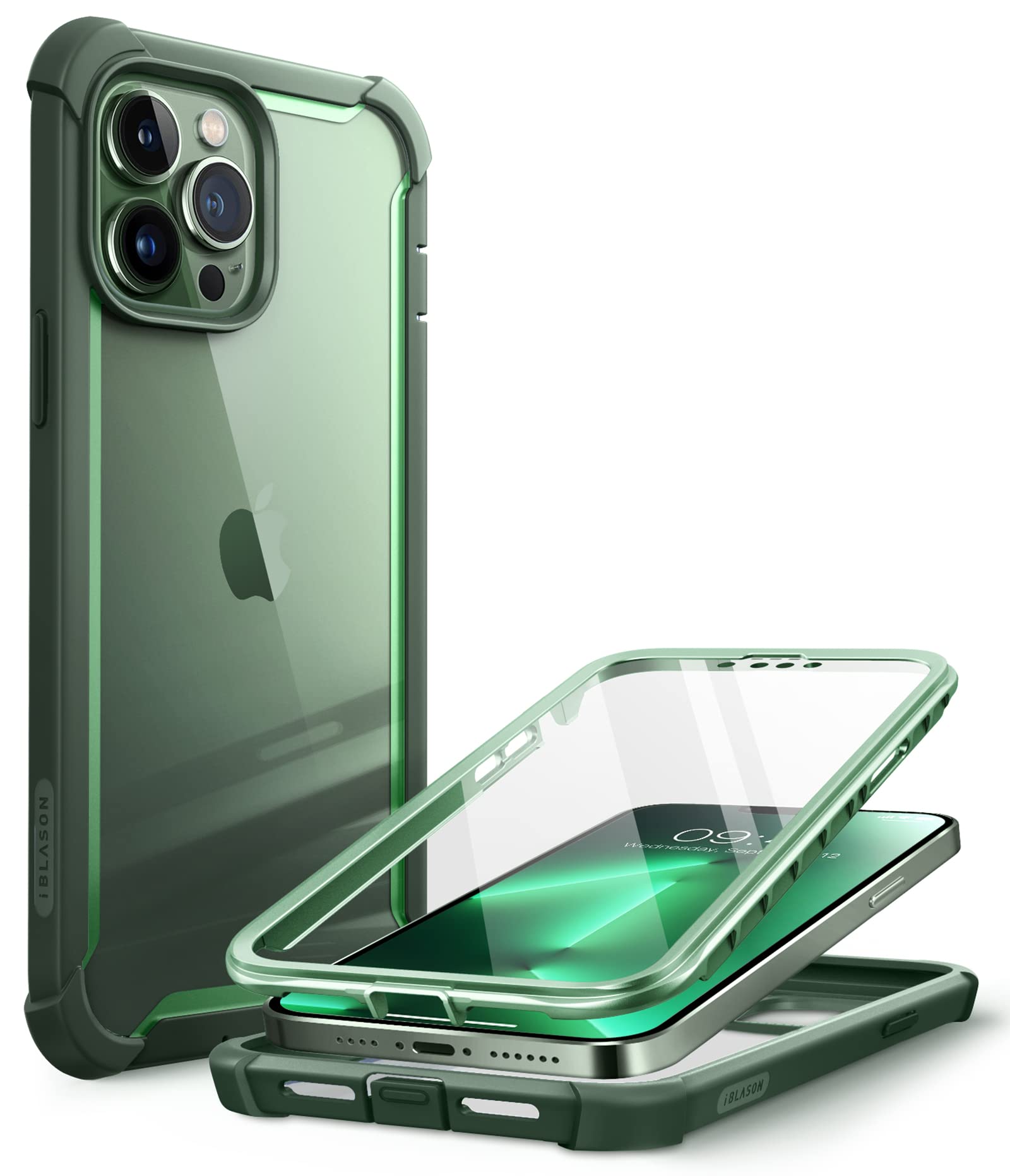 Funda I-blason Ares Para Iphone 13 Pro Max De 6.7 Pulgadas, Color Verde - Venta Internacional.