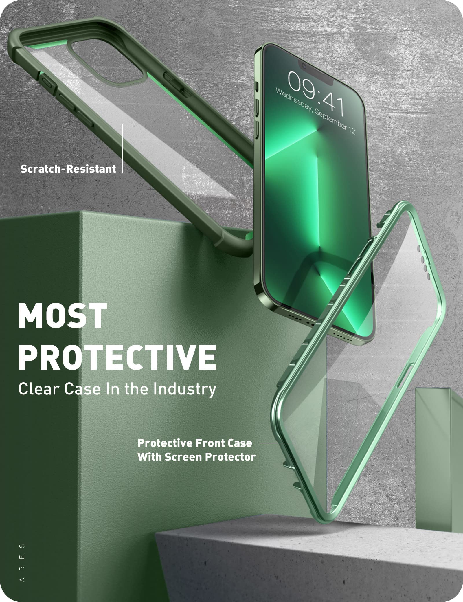 Foto 4 pulgar | Funda I-blason Ares Para Iphone 13 Pro Max De 6.7 Pulgadas, Color Verde - Venta Internacional.