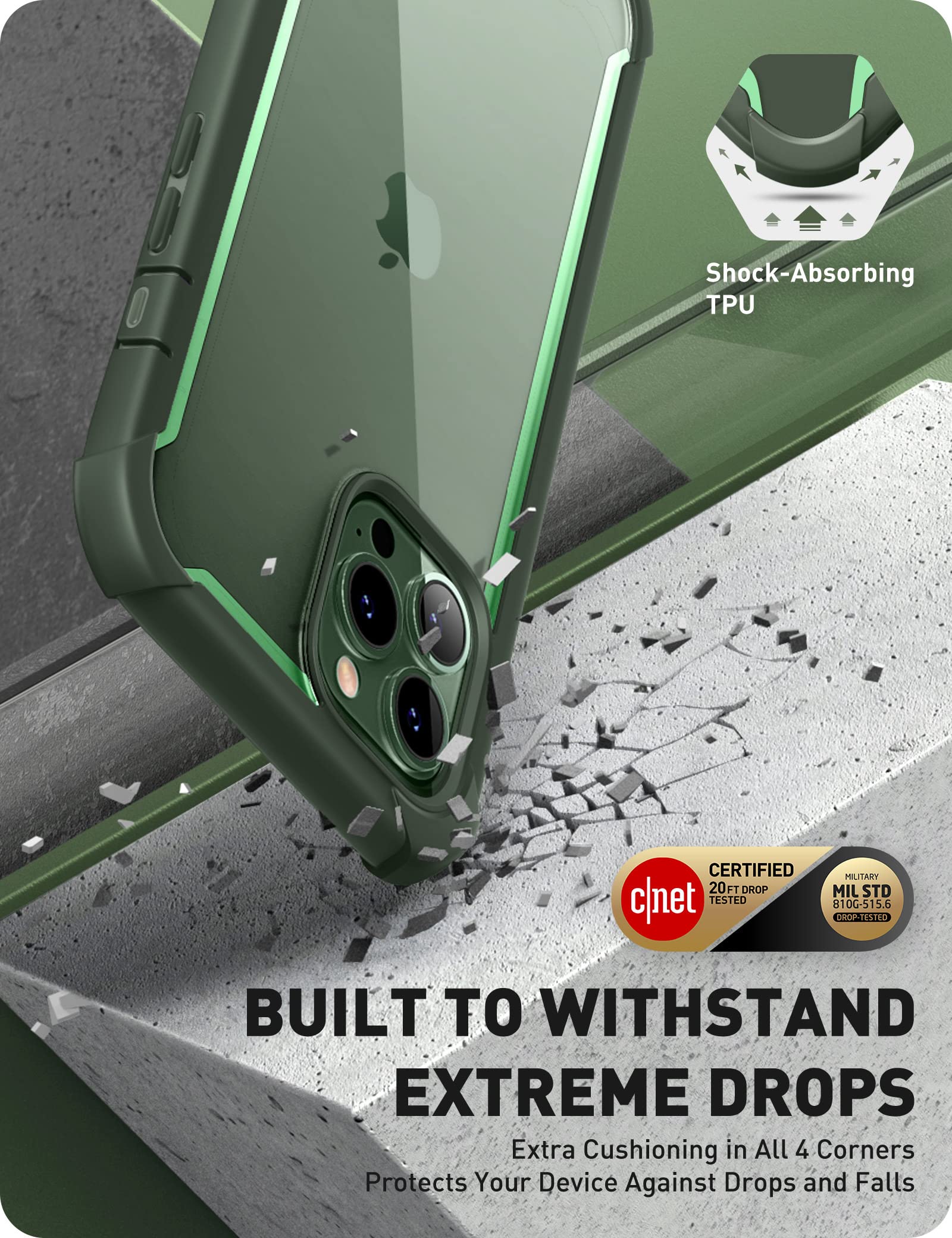 Foto 5 pulgar | Funda I-blason Ares Para Iphone 13 Pro Max De 6.7 Pulgadas, Color Verde - Venta Internacional.