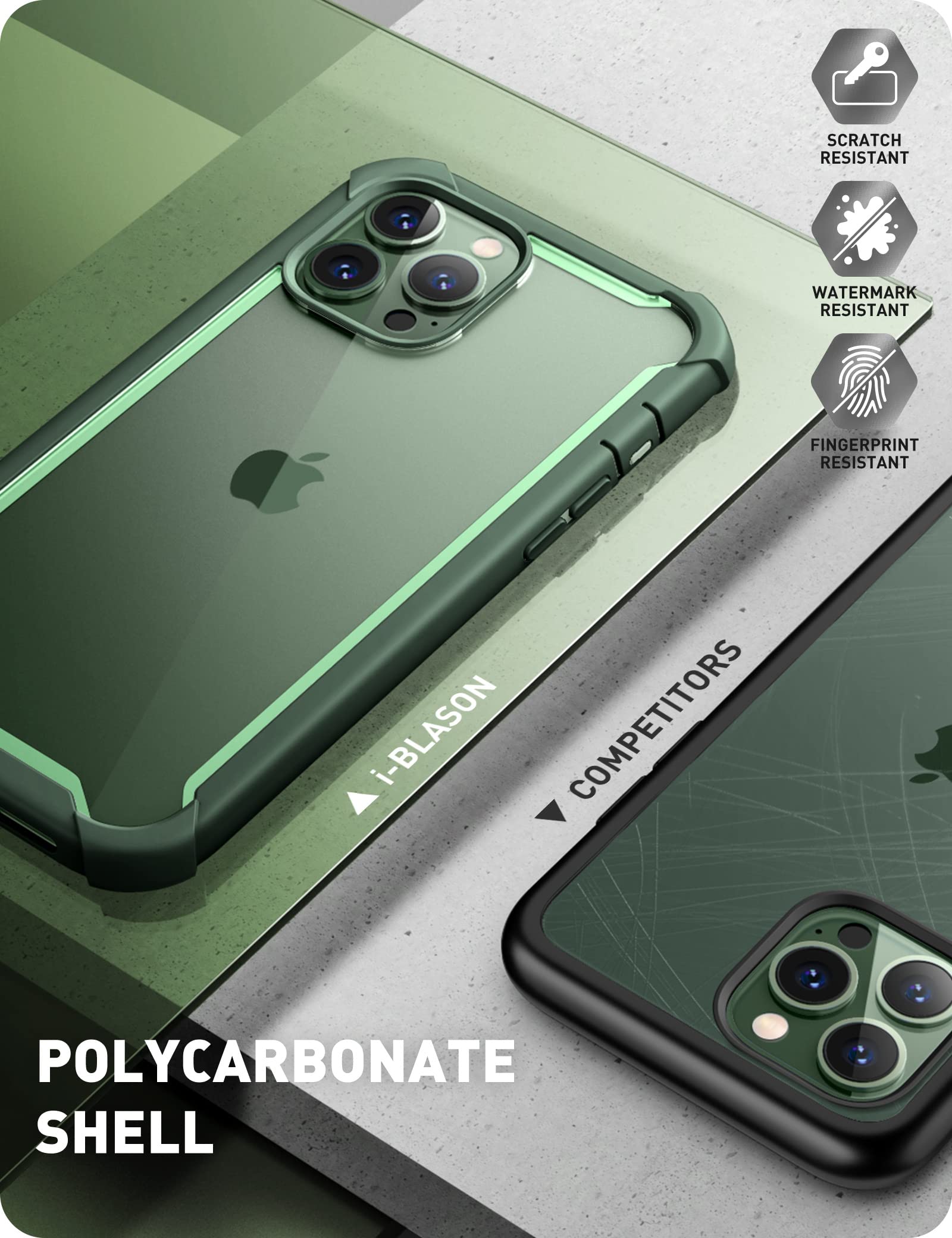 Foto 6 pulgar | Funda I-blason Ares Para Iphone 13 Pro Max De 6.7 Pulgadas, Color Verde - Venta Internacional.