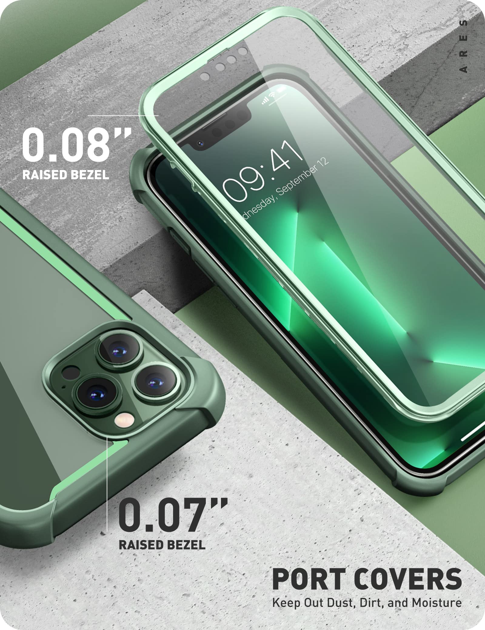 Foto 7 pulgar | Funda I-blason Ares Para Iphone 13 Pro Max De 6.7 Pulgadas, Color Verde - Venta Internacional.