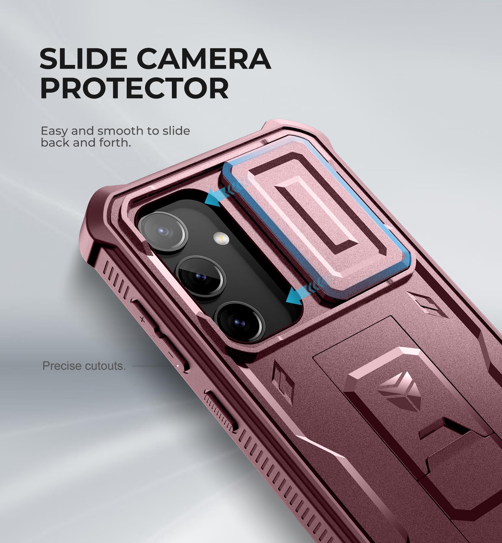 Foto 4 pulgar | Funda Dexnor Para Samsung Galaxy S24 Con Cámara Deslizante, Color Rojo - Venta Internacional.