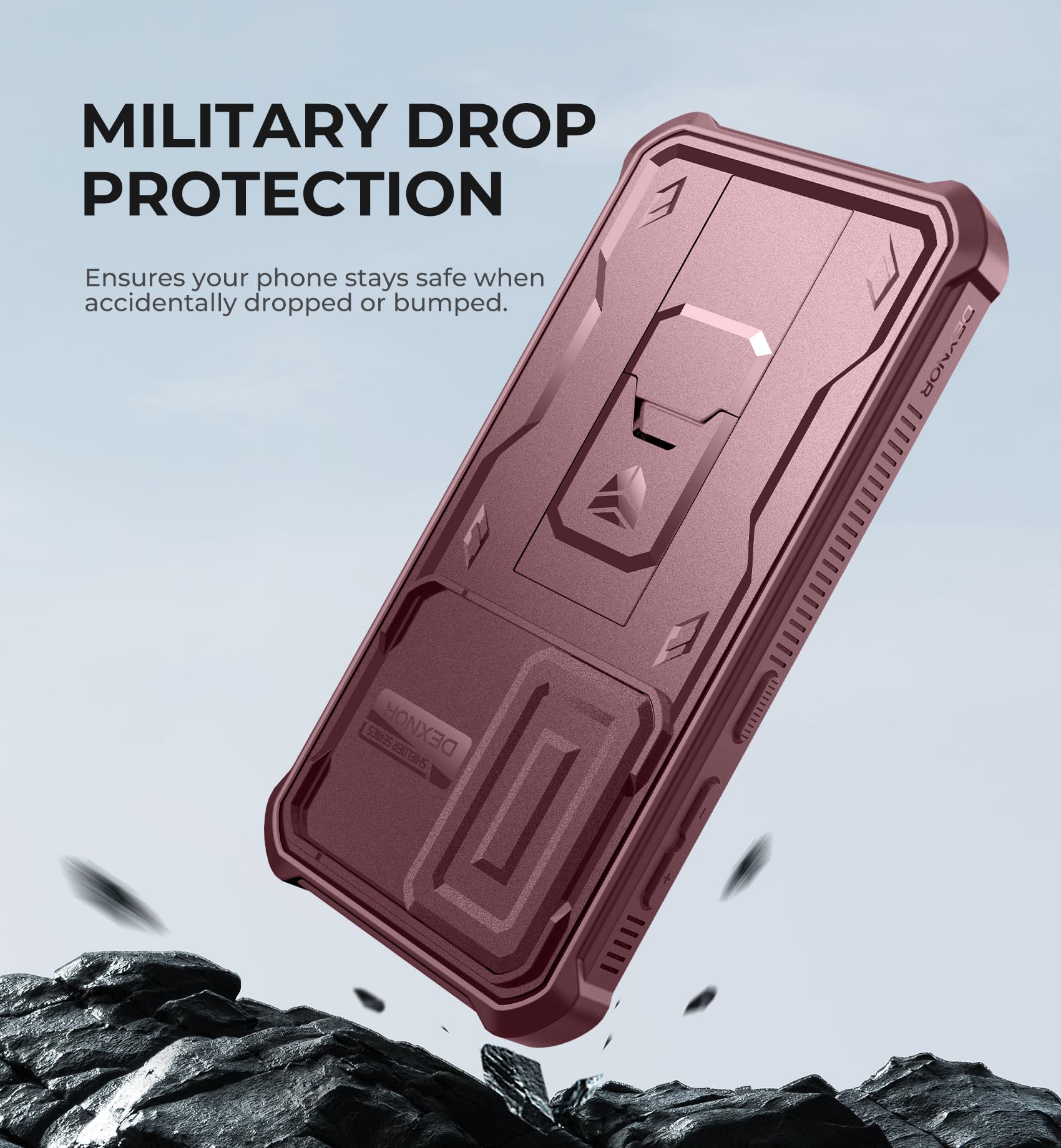 Foto 7 pulgar | Funda Dexnor Para Samsung Galaxy S24 Con Cámara Deslizante, Color Rojo - Venta Internacional.