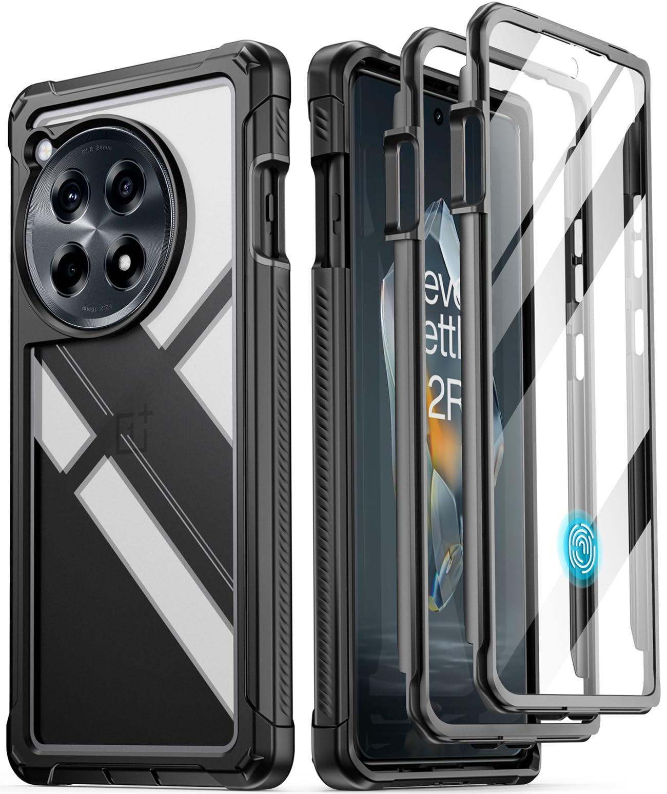Foto 2 pulgar | Funda Para Teléfono Poetic Guardian Oneplus 12r 5g 2024 Negro/transparente - Venta Internacional.