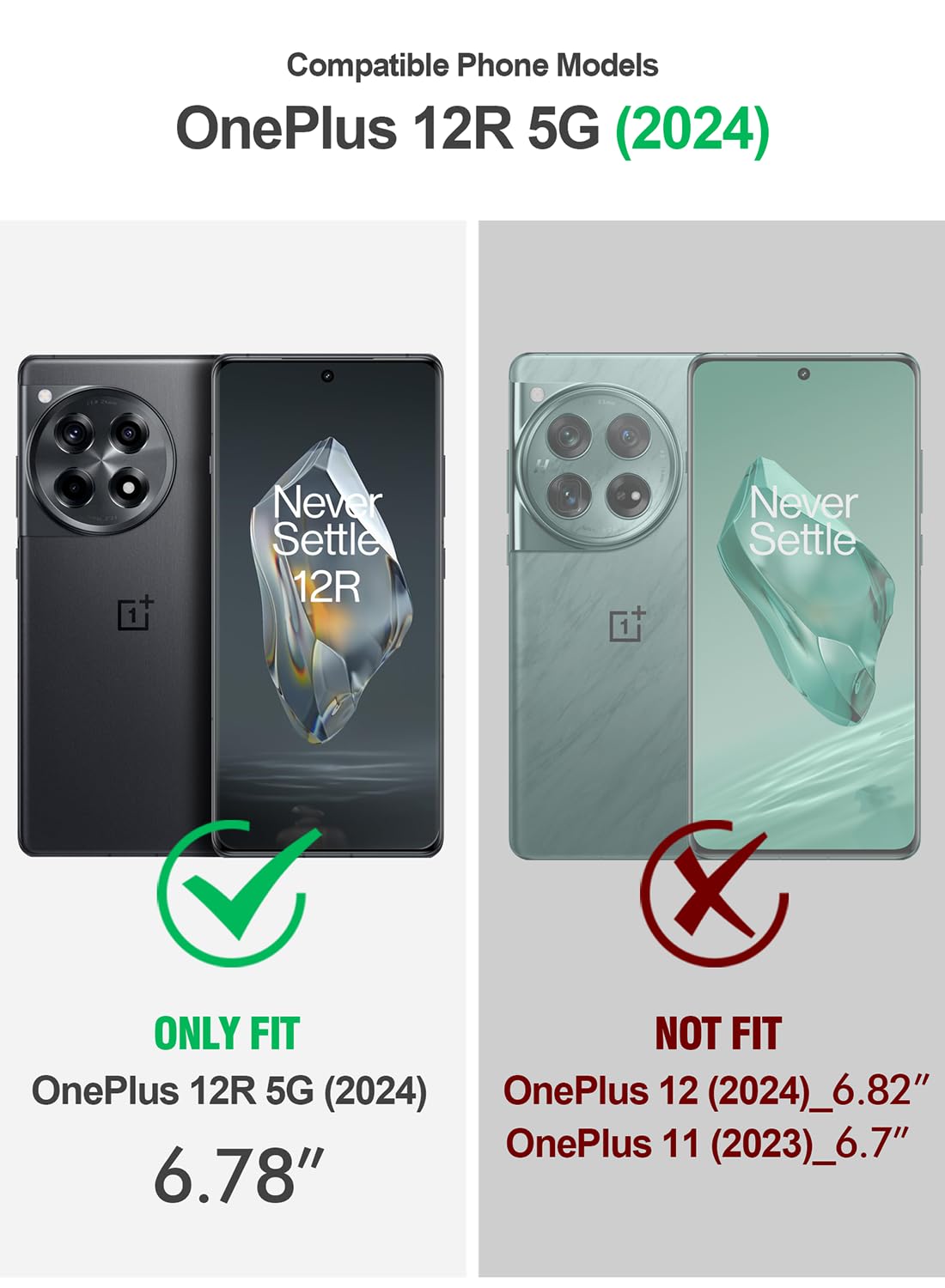 Foto 3 pulgar | Funda Para Teléfono Poetic Guardian Oneplus 12r 5g 2024 Negro/transparente - Venta Internacional.