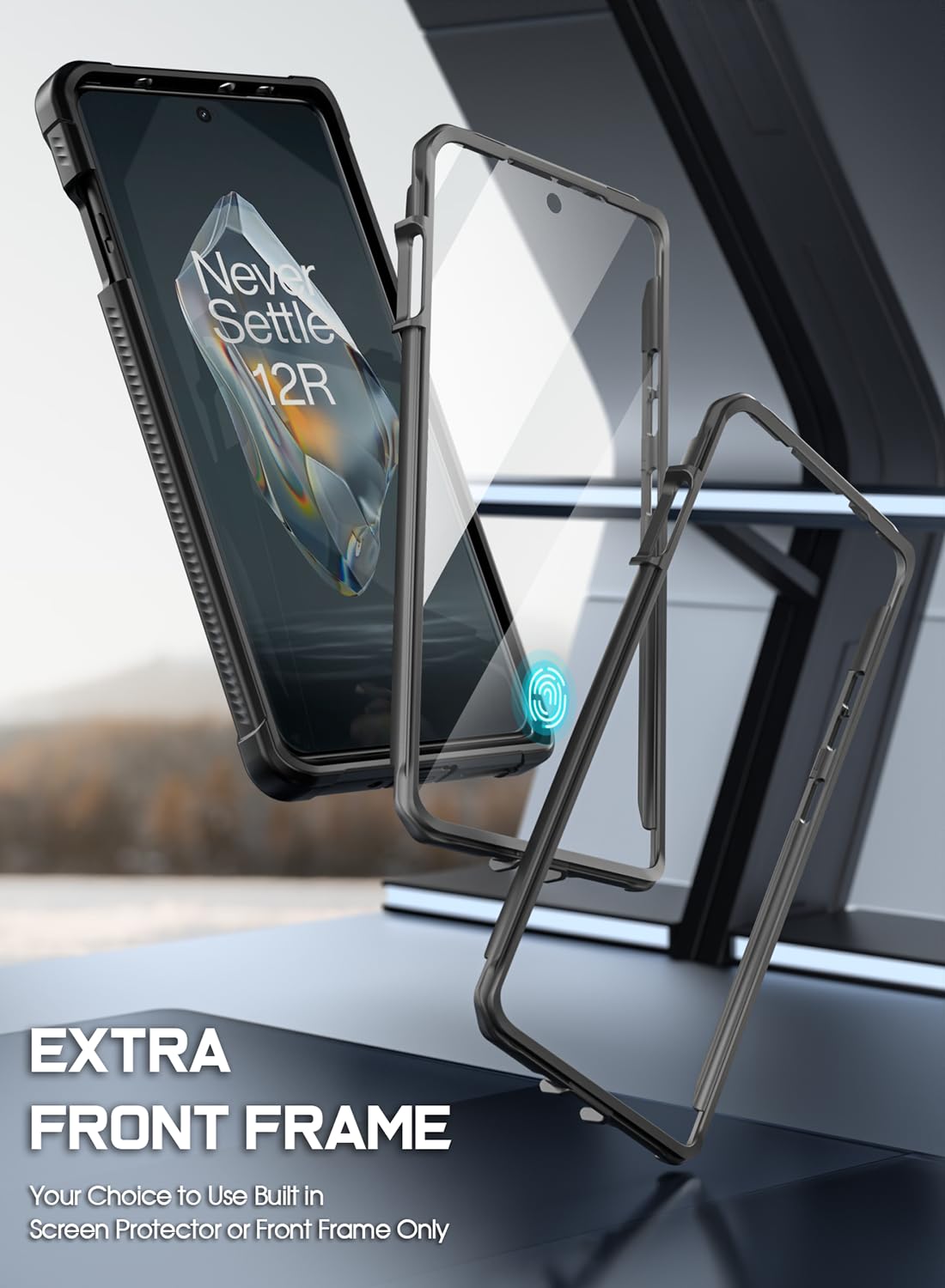 Foto 6 pulgar | Funda Para Teléfono Poetic Guardian Oneplus 12r 5g 2024 Negro/transparente - Venta Internacional.