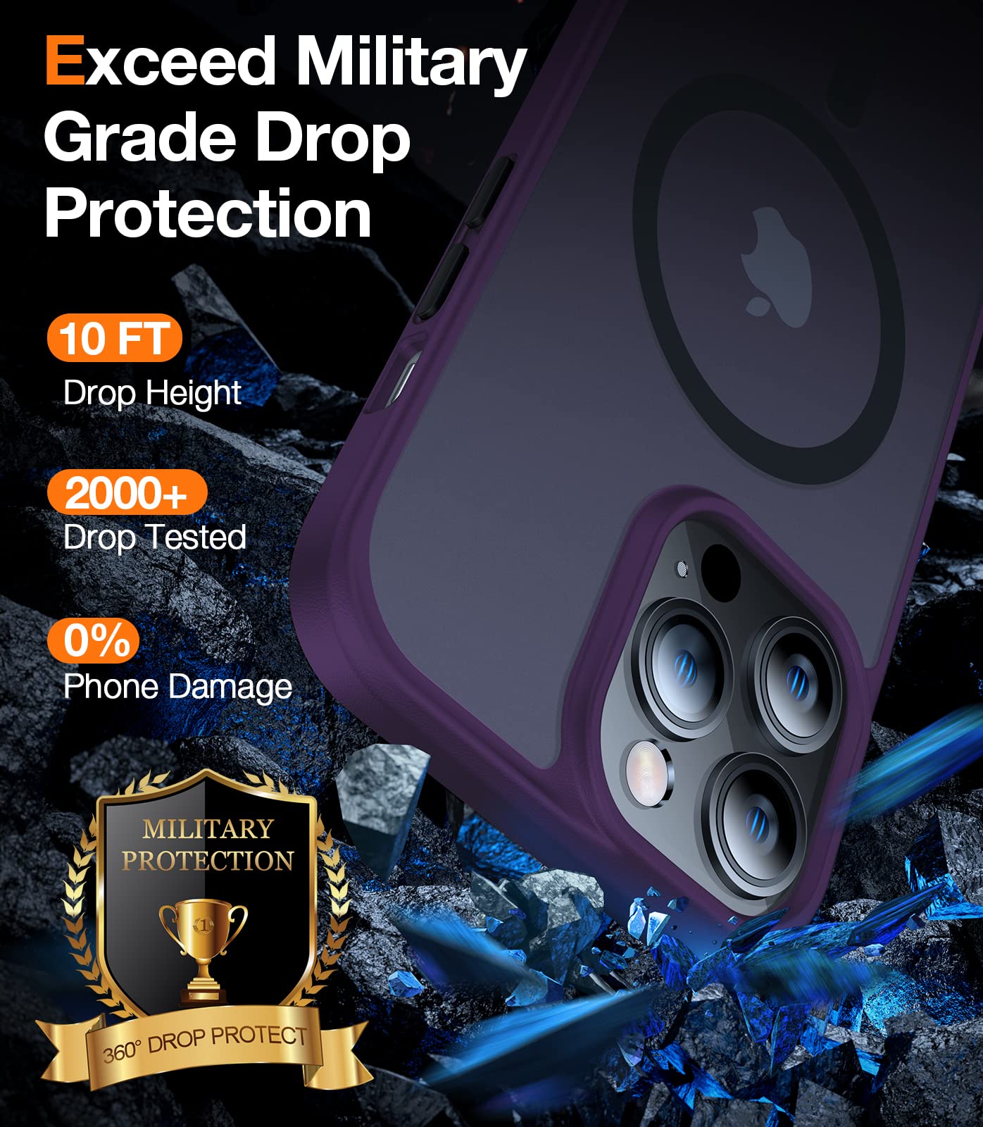 Foto 5 pulgar | Funda De Teléfono Torras Magnetic Para Iphone 13 Pro Max Morada - Venta Internacional.