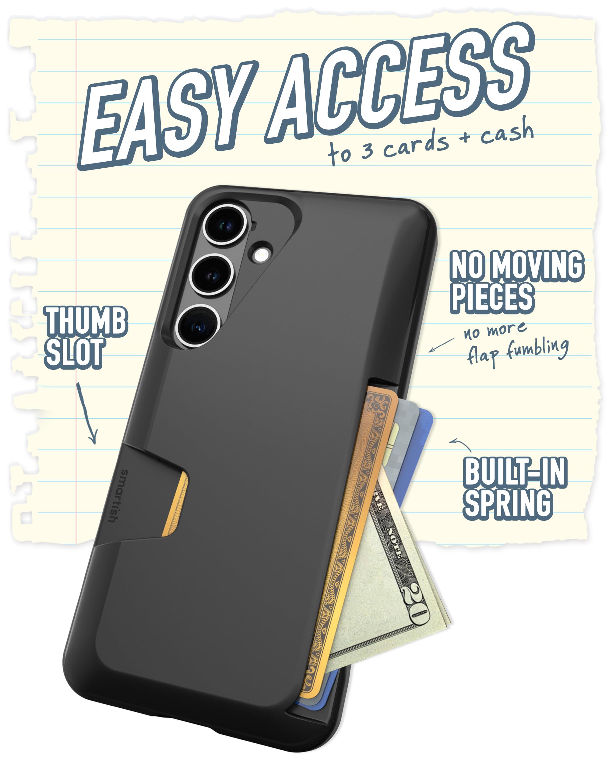 Foto 3 pulgar | Funda Tipo Cartera Smartish Galaxy S24 Plus Wallet Slayer Vol. 1 - Venta Internacional.