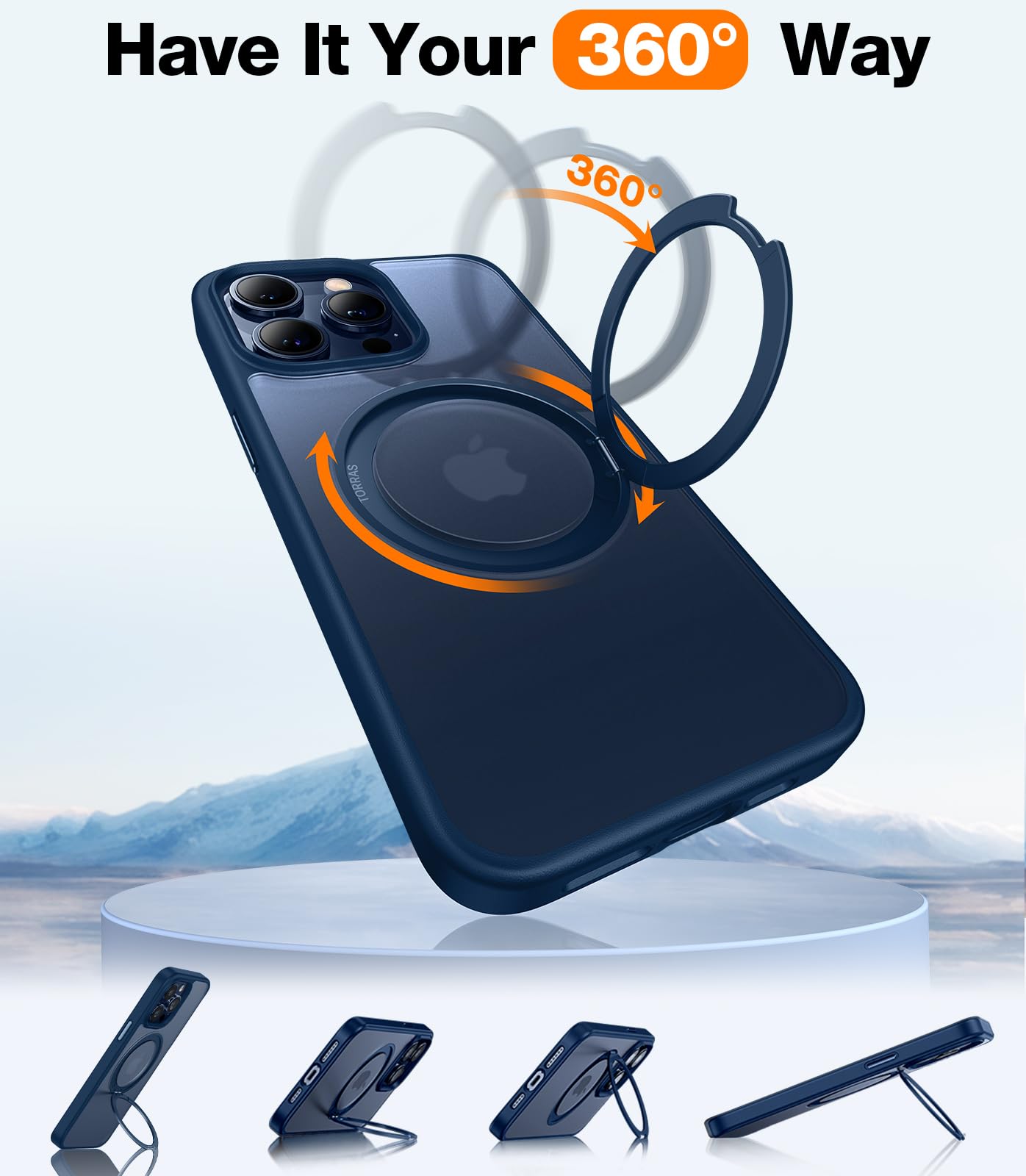 Foto 3 pulgar | Funda Para Teléfono Torras 2024 Con Anillo Giratorio De 360° Mejorado Para Iphone 13 Pro Max - Venta Internacional.
