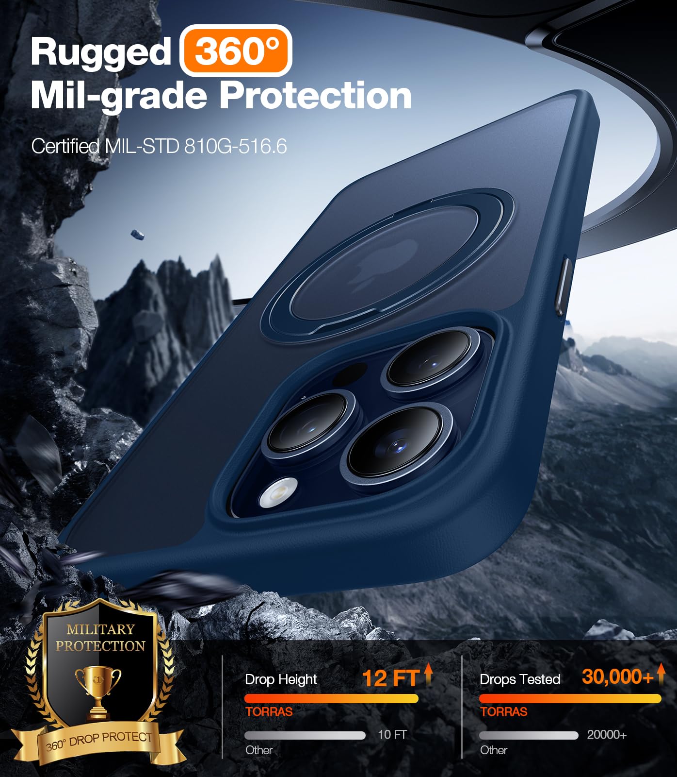Foto 6 pulgar | Funda Para Teléfono Torras 2024 Con Anillo Giratorio De 360° Mejorado Para Iphone 13 Pro Max - Venta Internacional.