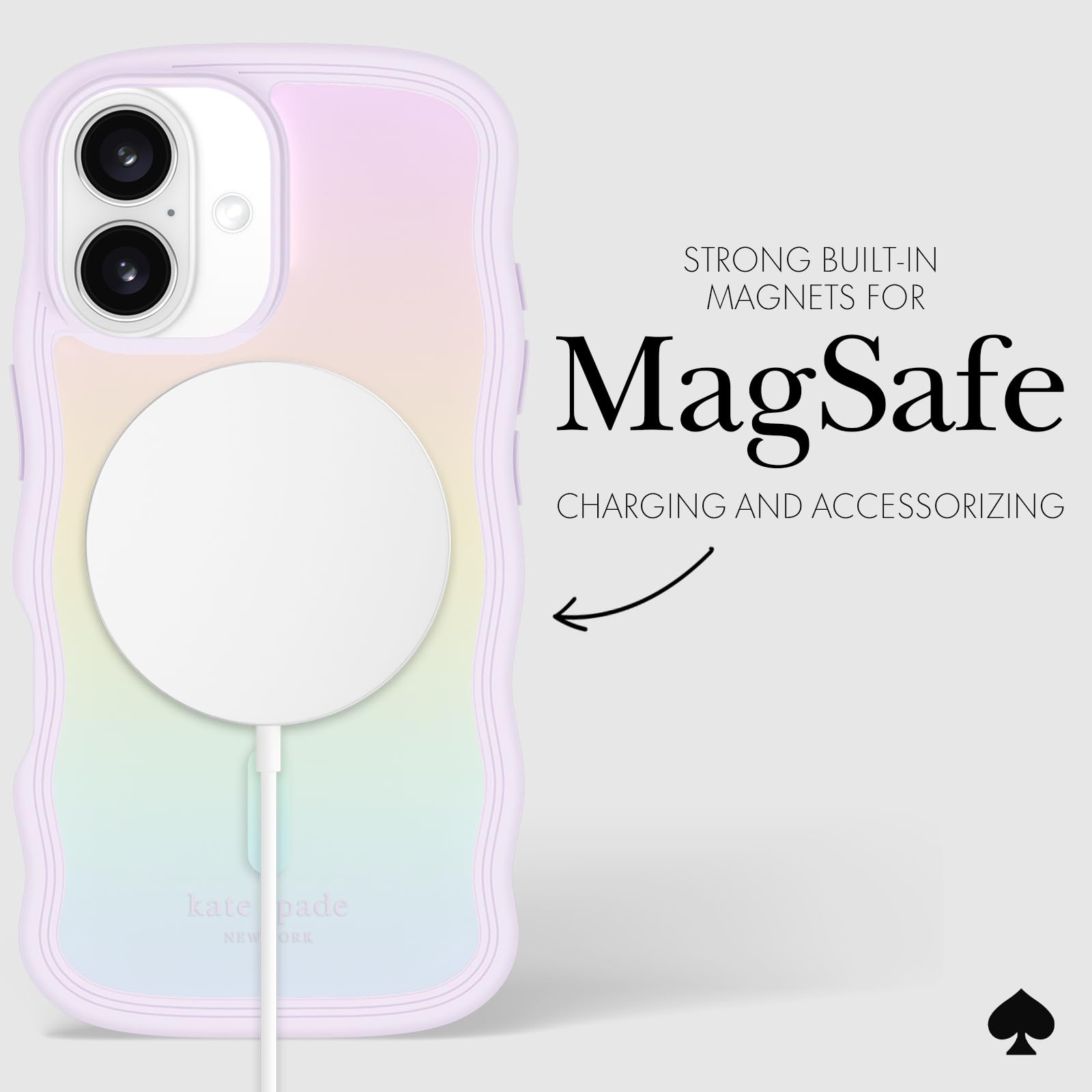 Foto 7 pulgar | Funda De Teléfono Kate Spade New York Con Ópalo Ondulado Iridiscente Para Iphone 1 - Venta Internacional.