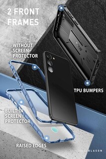Foto 3 | Funda I-blason Armorbox Para Samsung Galaxy S23 Con Soporte Azul - Venta Internacional.