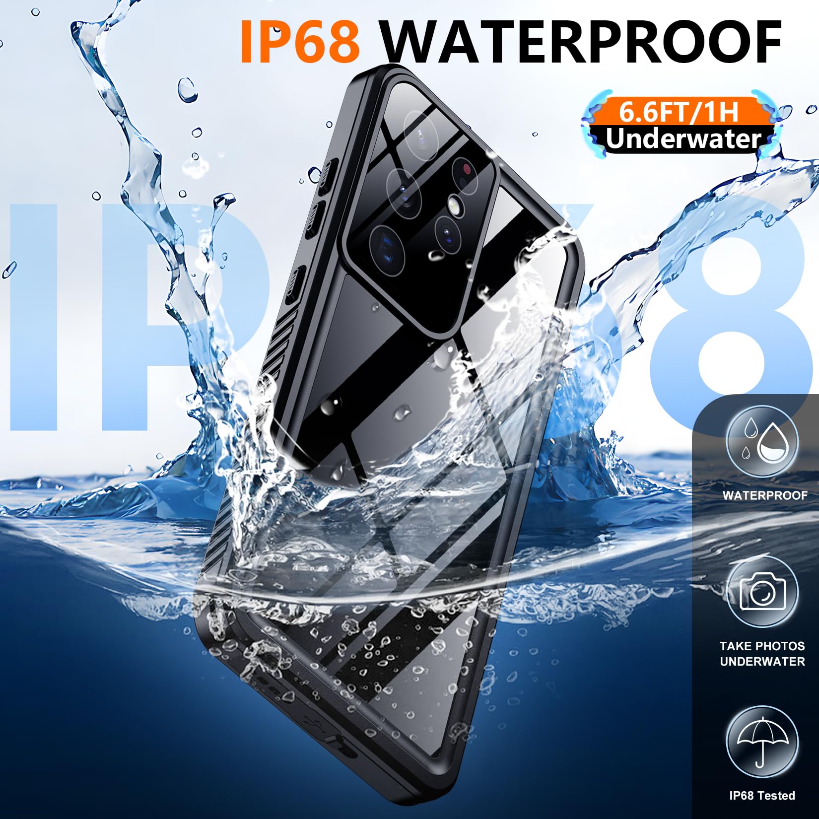 Foto 4 pulgar | Funda Impermeable Spidercase Para Samsung Galaxy S21 Ultra 6.8 Pulgadas - Venta Internacional.