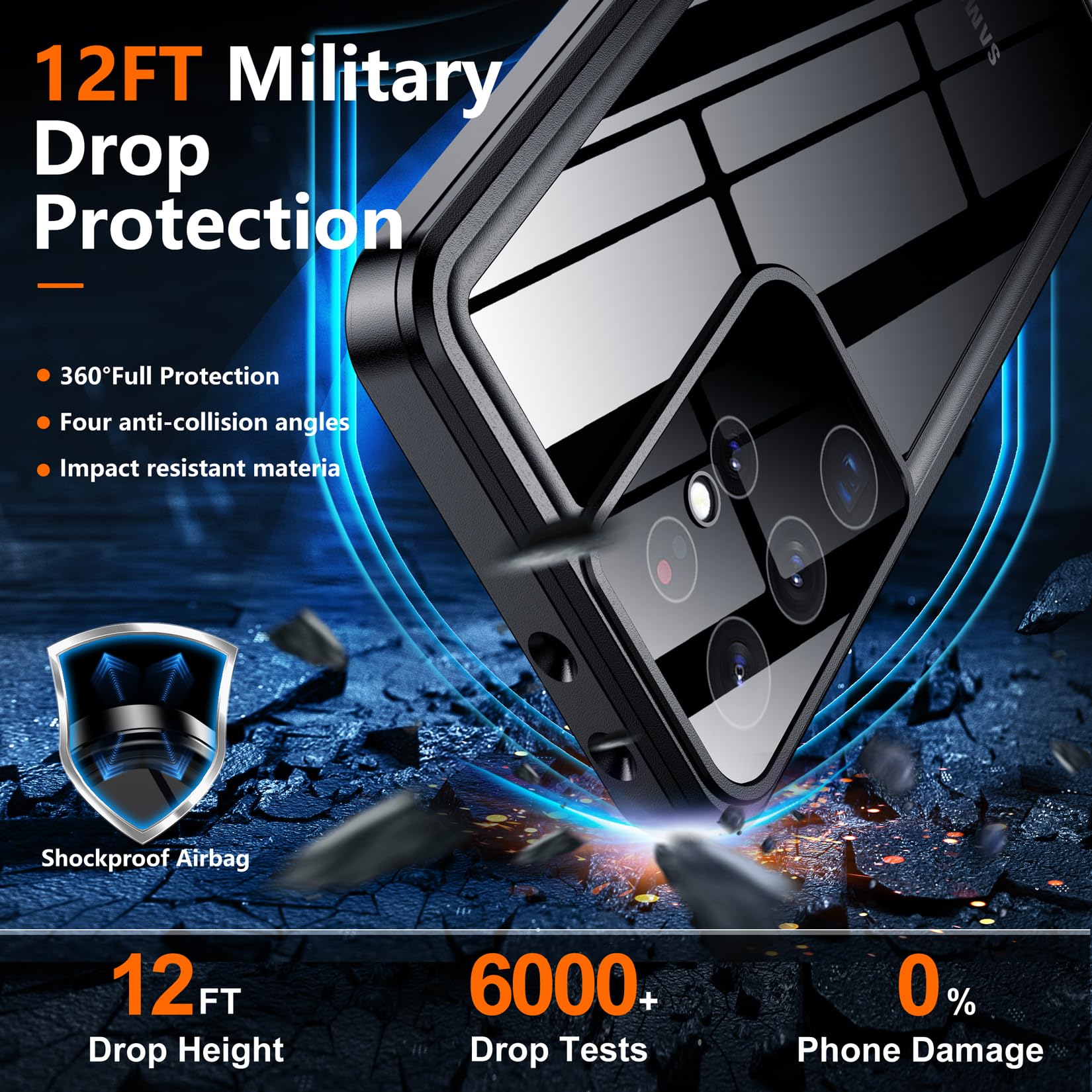 Foto 5 pulgar | Funda Impermeable Spidercase Para Samsung Galaxy S21 Ultra 6.8 Pulgadas - Venta Internacional.