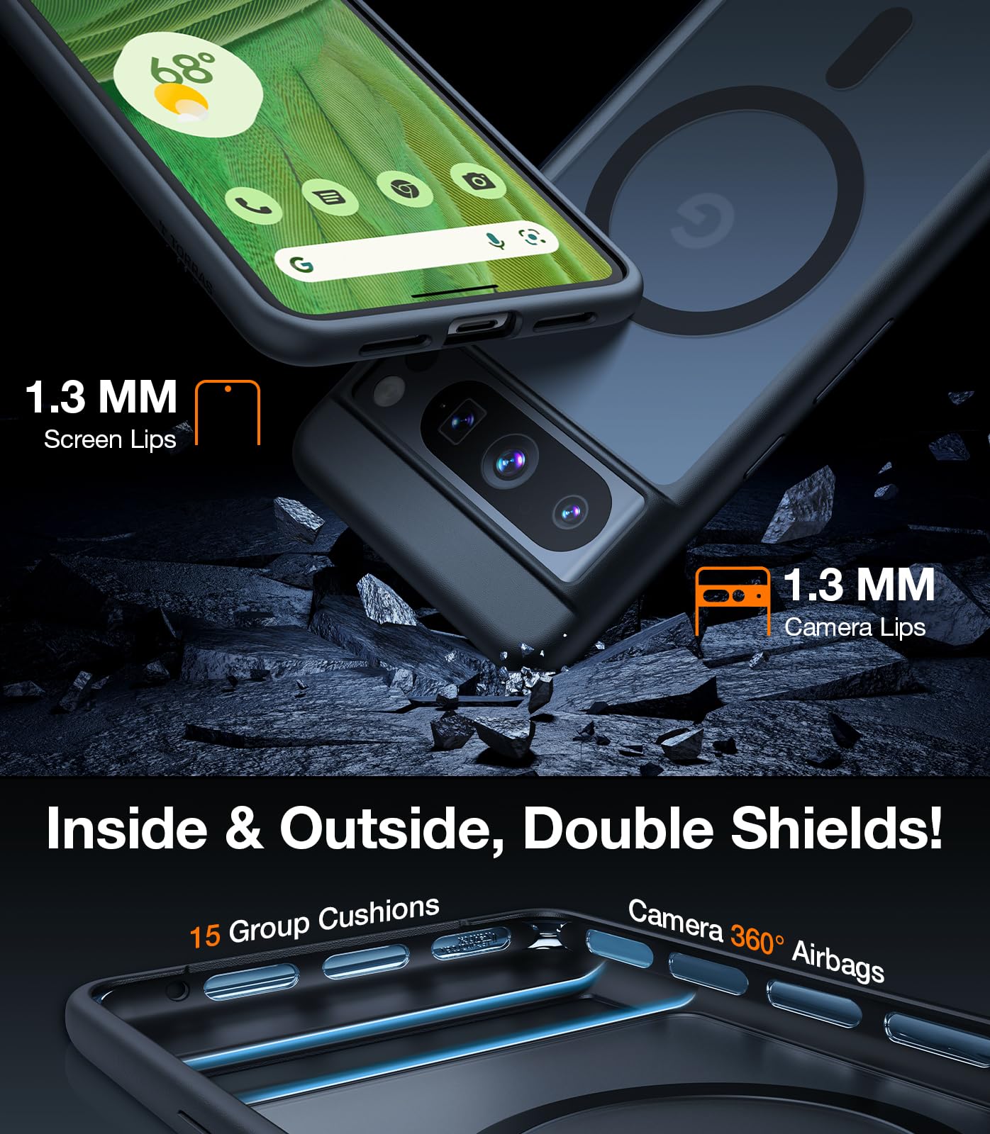 Foto 4 pulgar | Funda De Teléfono Torras Magnetic Guardian Para Google Pixel 8 Pro - Venta Internacional.
