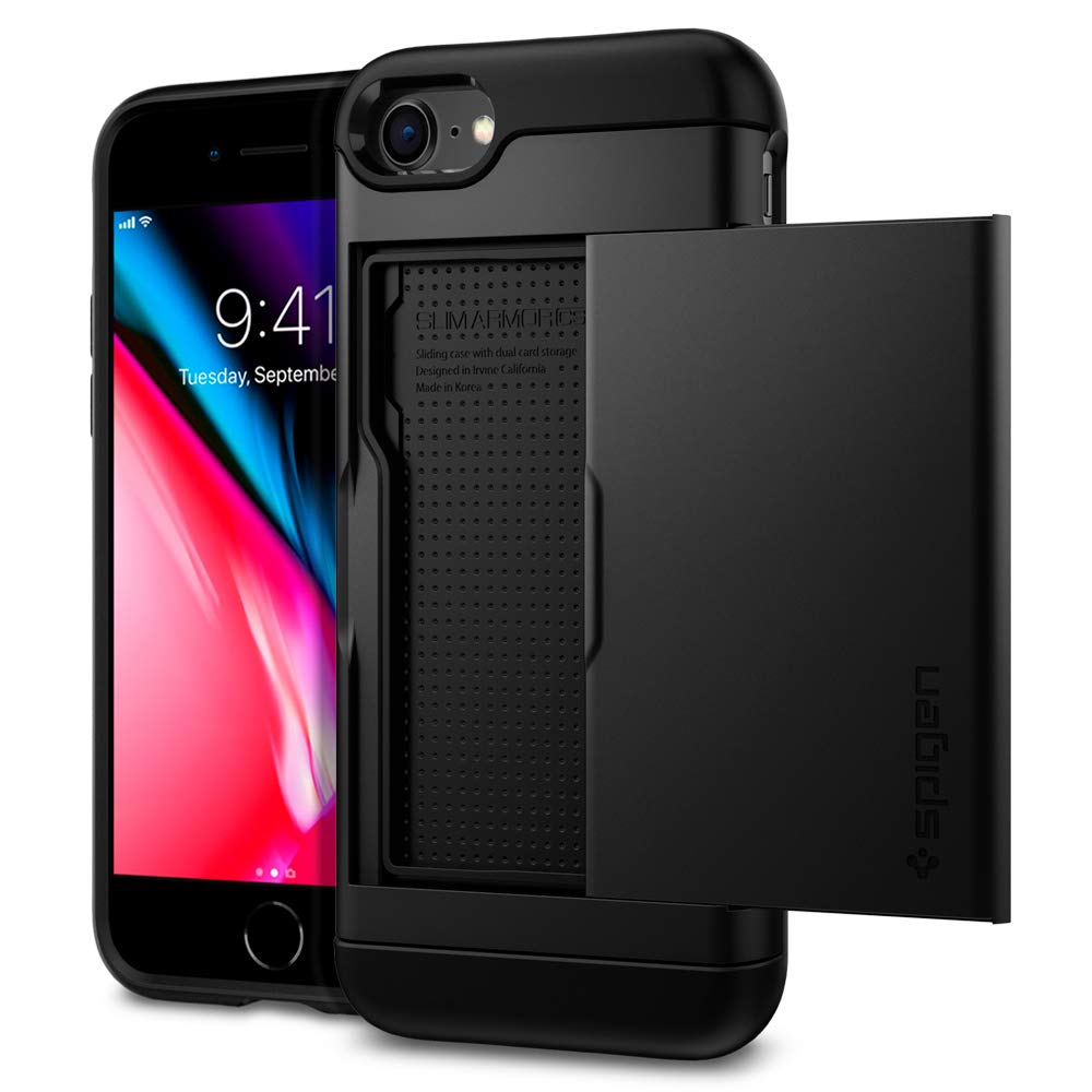 Foto 2 pulgar | Funda De Teléfono Spigen Slim Armor Cs Para Iphone Se 2022 Negra - Venta Internacional.