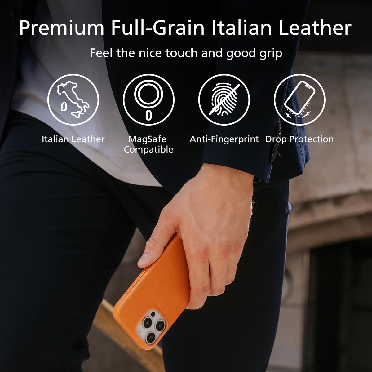 Foto 3 pulgar | Funda De Piel Magnética Compatible Con Iphone 16 Pro Max - Venta Internacional.