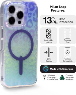 Foto 3 | Funda De Teléfono Zagg Milan Snap Para Iphone 16 Pro Que Cambia De Color - Venta Internacional.