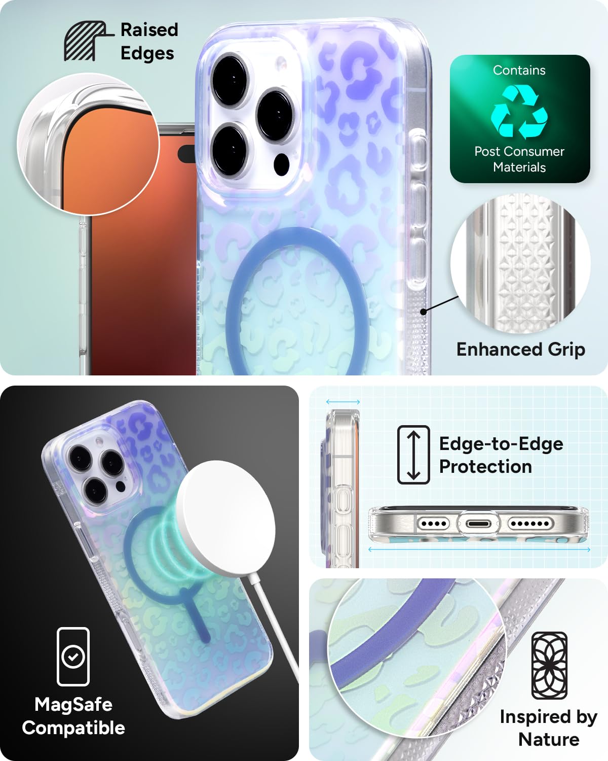 Foto 6 pulgar | Funda De Teléfono Zagg Milan Snap Para Iphone 16 Pro Que Cambia De Color - Venta Internacional.
