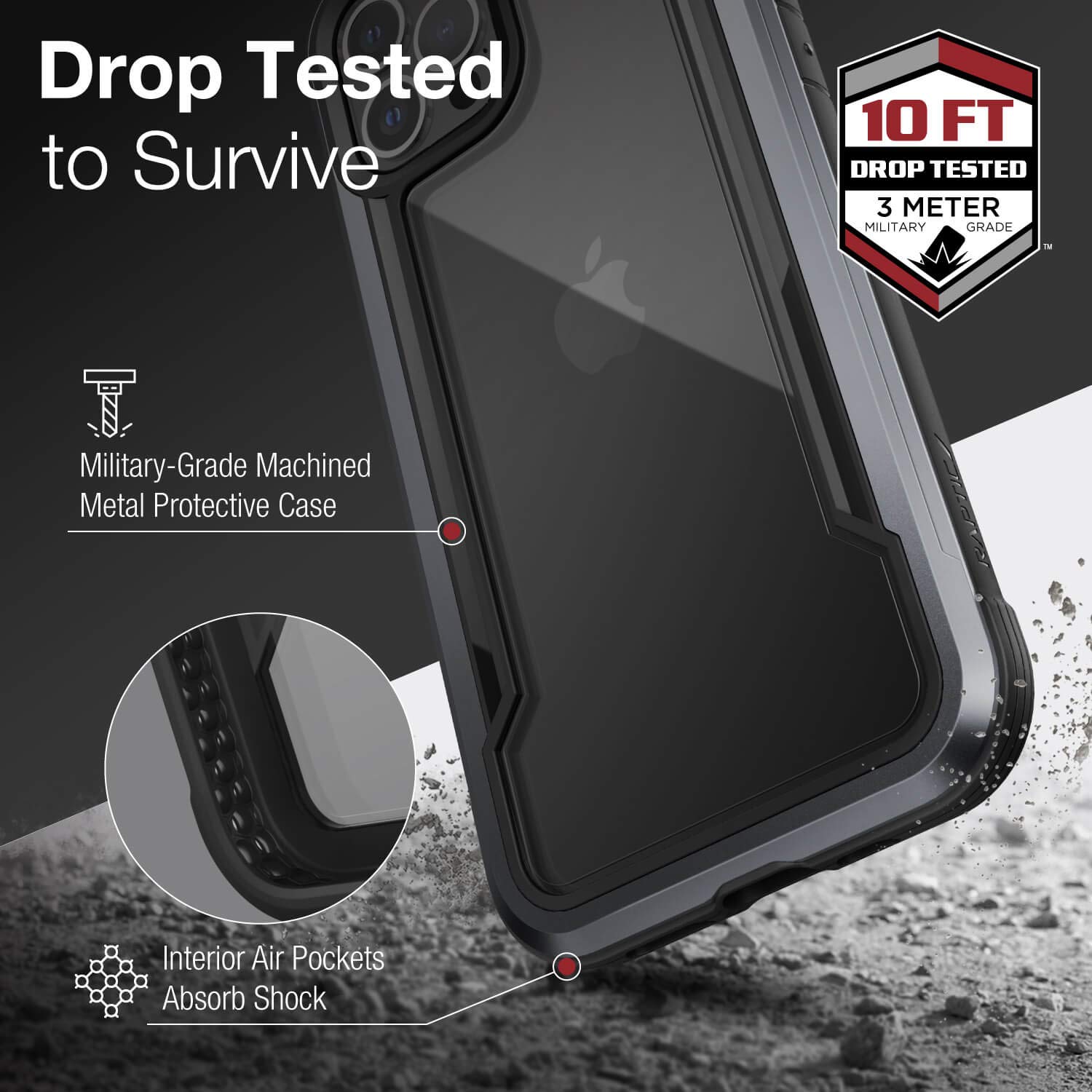 Foto 3 | Funda Raptic Shield Para Iphone 12 Y 12 Pro De 6.1 Pulgadas Negra - Venta Internacional.
