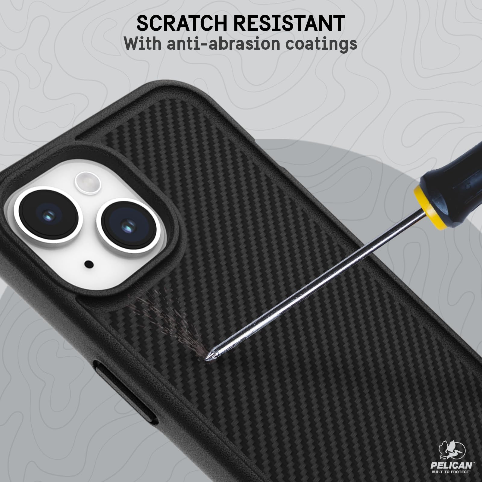 Foto 6 pulgar | Funda De Teléfono Pelican Protector Series Para Iphone 15 6.1 - Carbono - Venta Internacional.