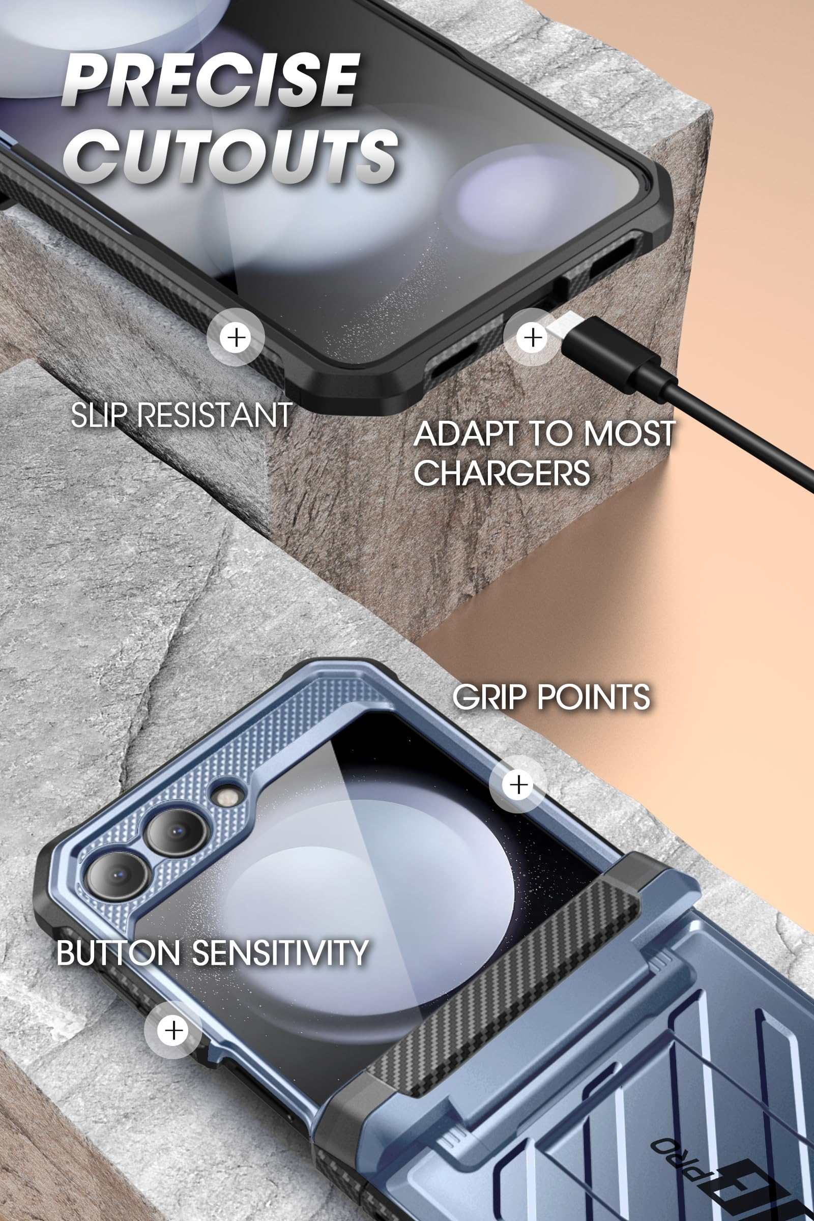 Foto 7 pulgar | Funda Supcase Unicorn Beetle Pro Para Samsung Galaxy Z Flip 5 5g - Venta Internacional.