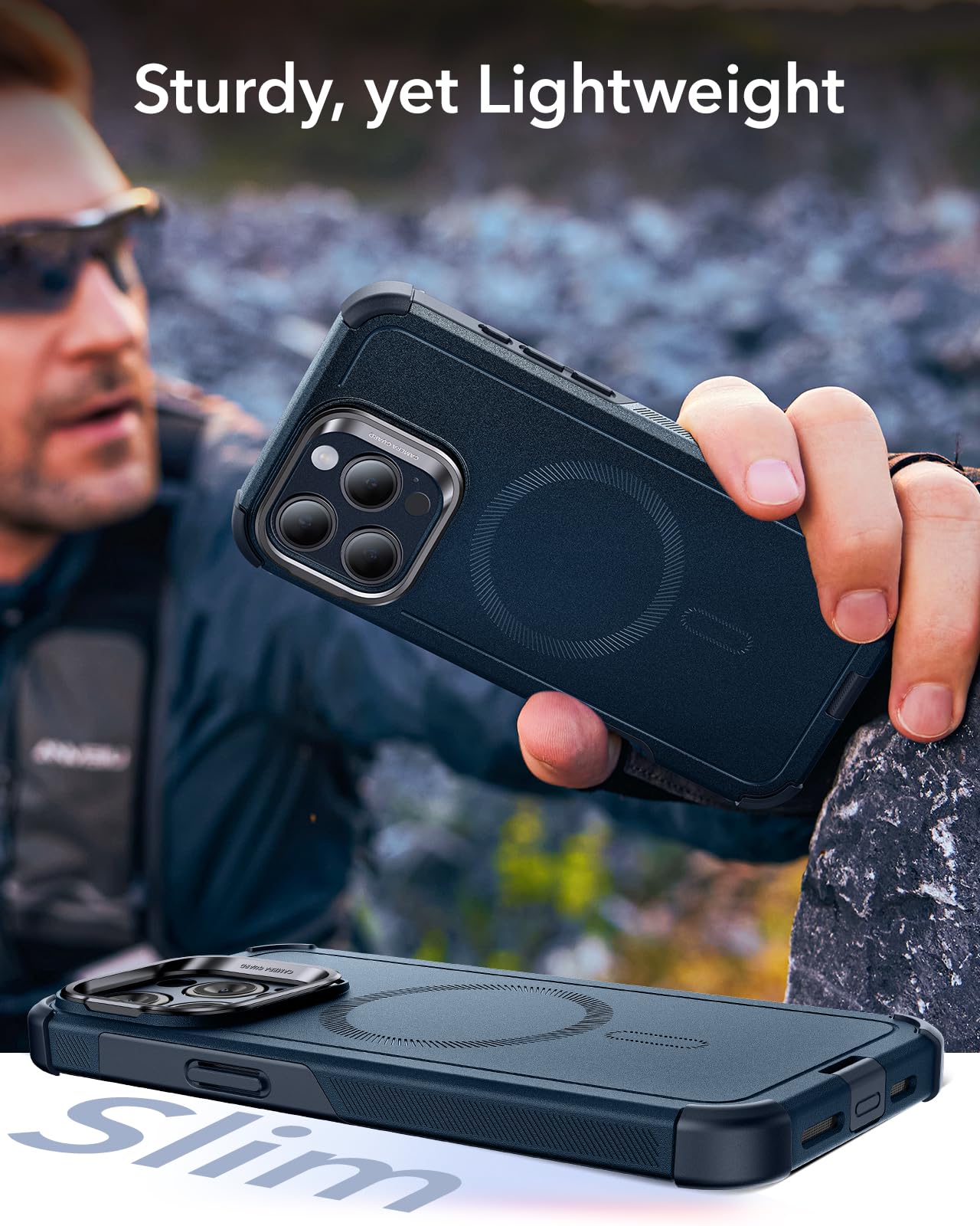Foto 7 | Funda De Teléfono Esr Cyber Series Para Iphone 15 Pro Max Blue - Venta Internacional.